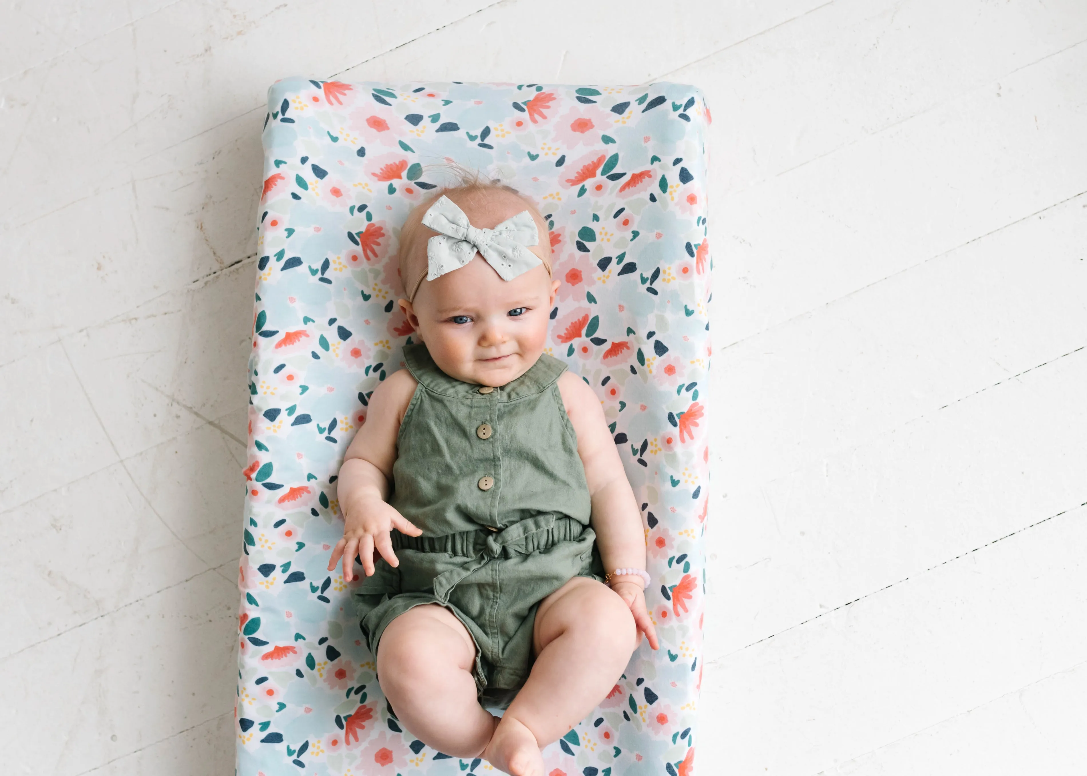 Premium Knit Diaper Changing Pad Cover - Leilani