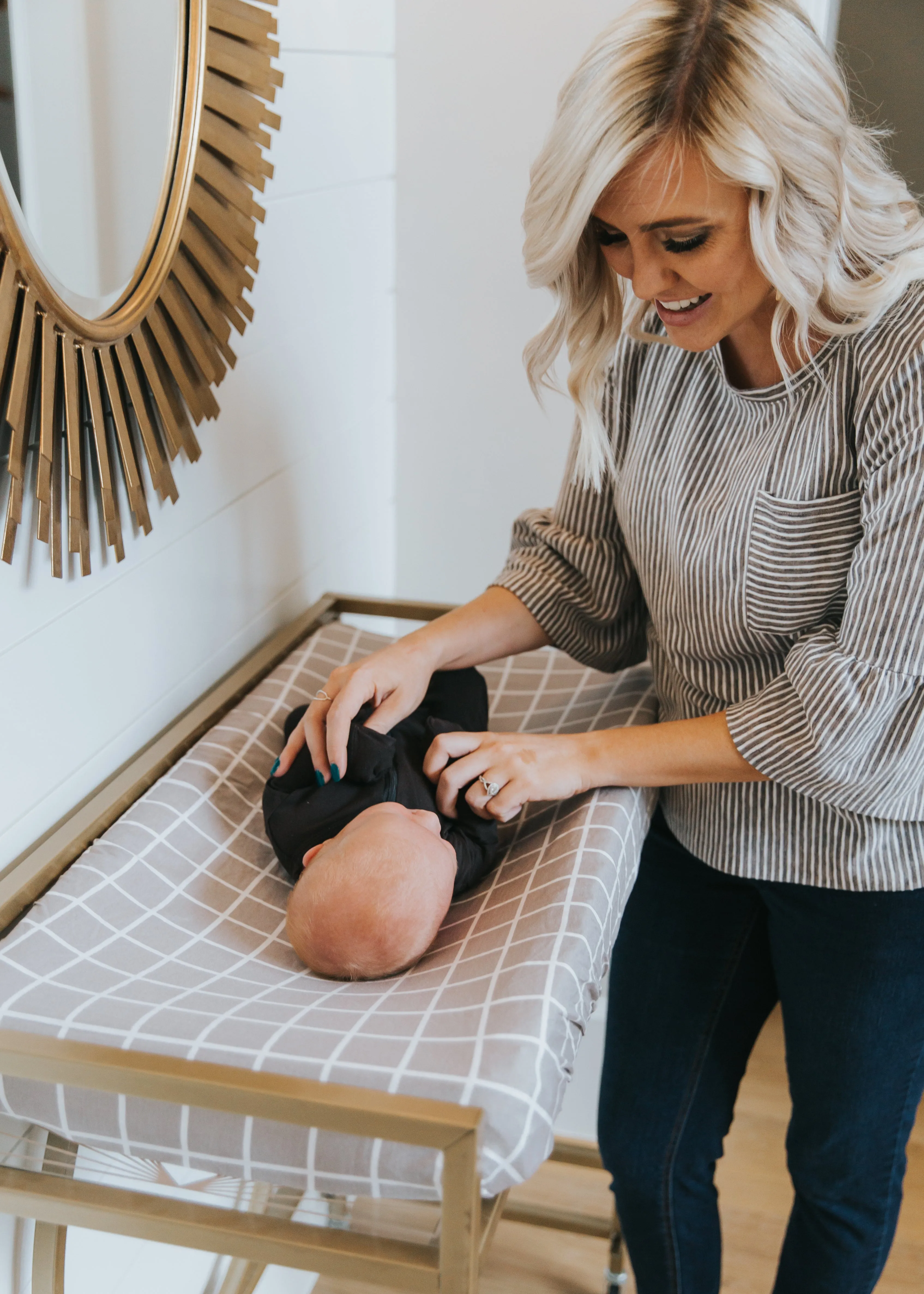 Premium Knit Diaper Changing Pad Cover - Midway