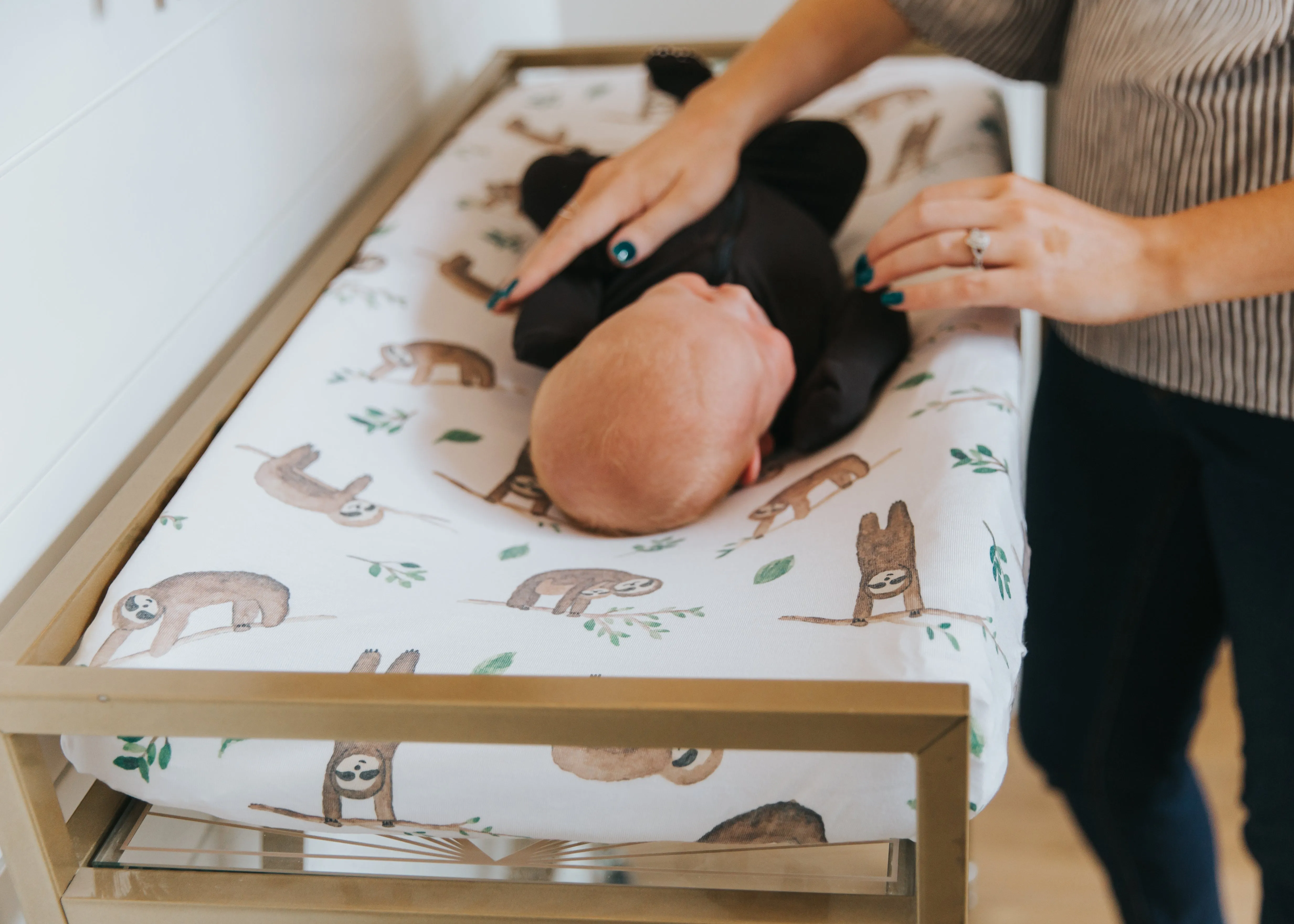 Premium Knit Diaper Changing Pad Cover - Noah