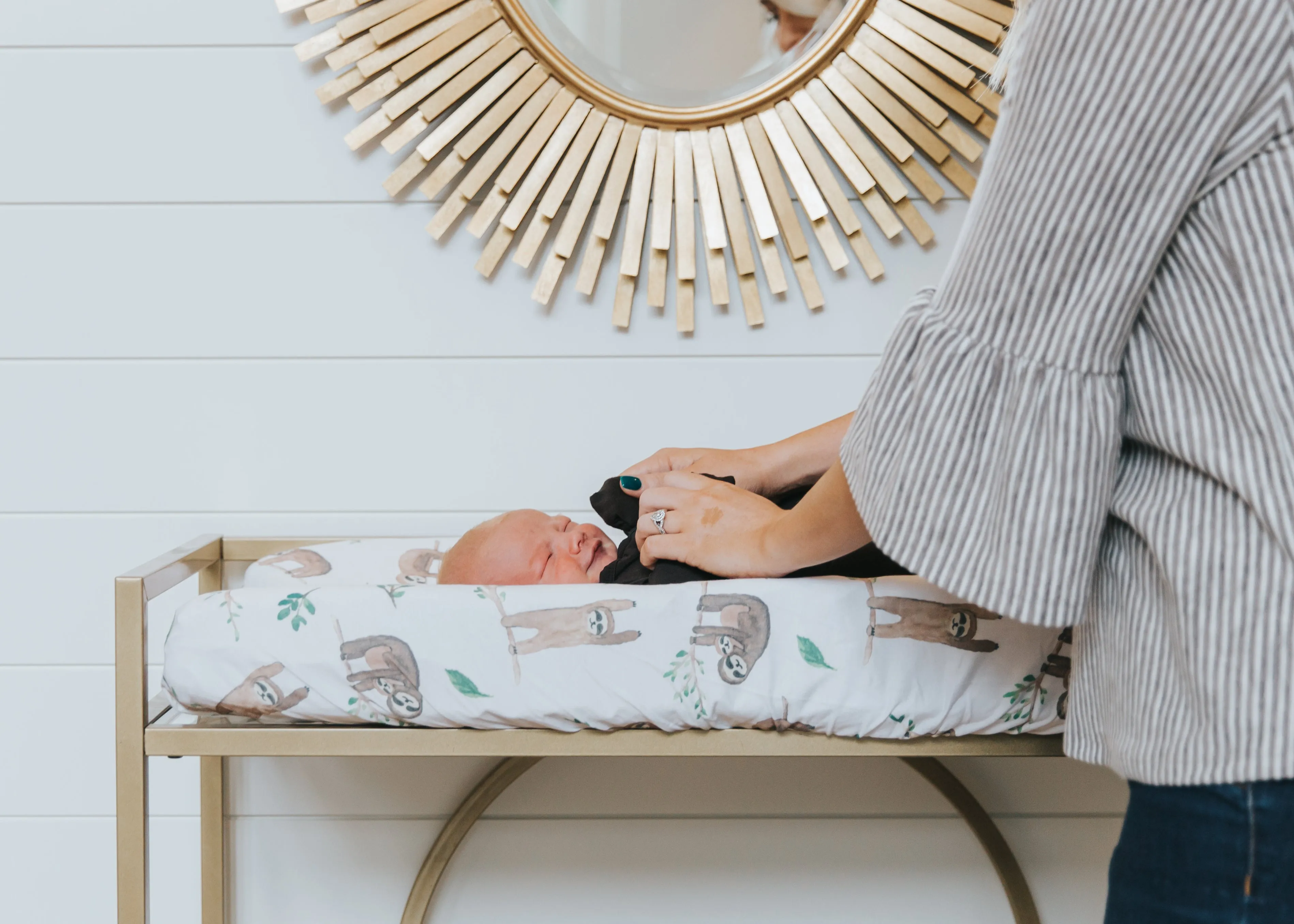 Premium Knit Diaper Changing Pad Cover - Noah