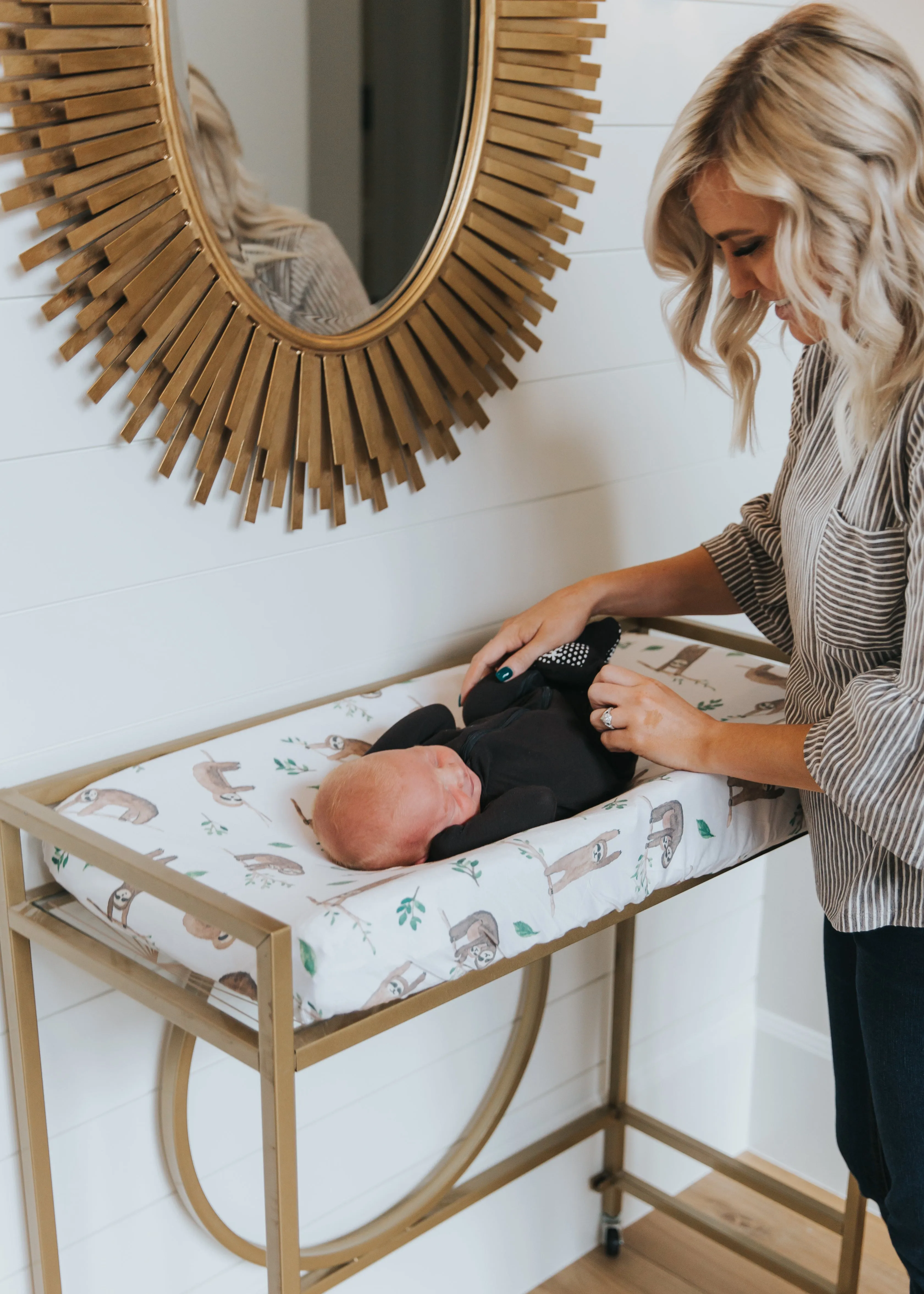 Premium Knit Diaper Changing Pad Cover - Noah