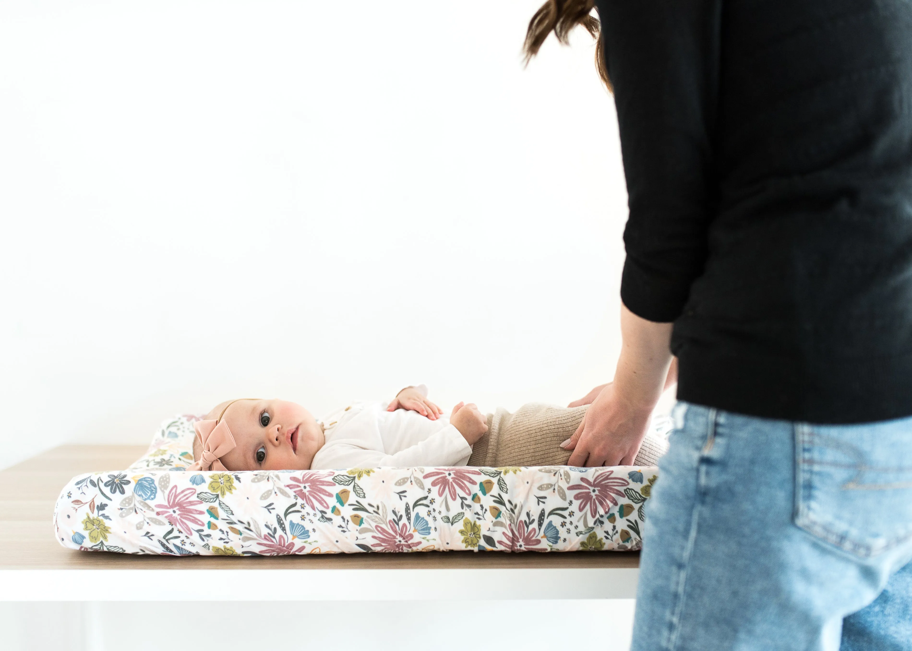 Premium Knit Diaper Changing Pad Cover - Olive