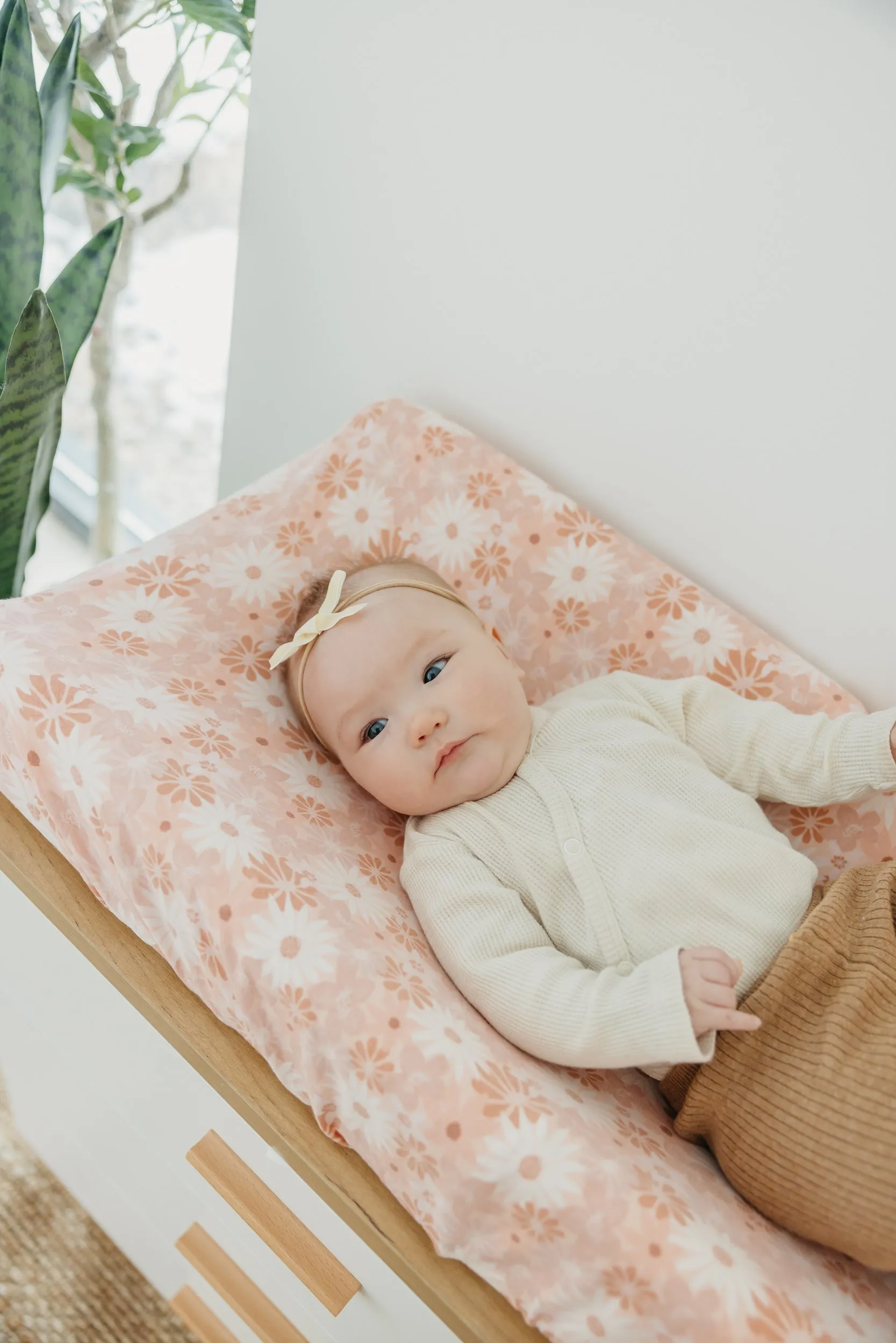 Premium Knit Diaper Changing Pad Cover - Penny