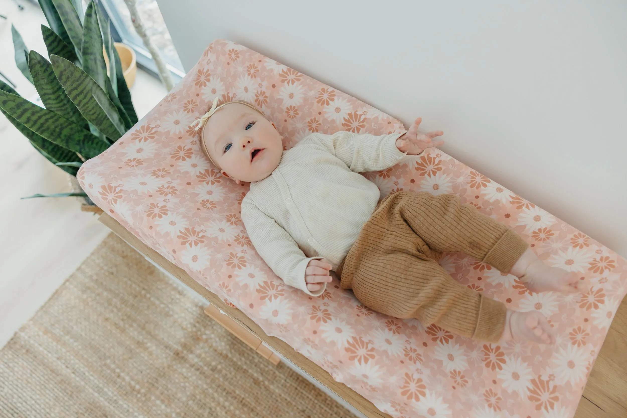 Premium Knit Diaper Changing Pad Cover - Penny