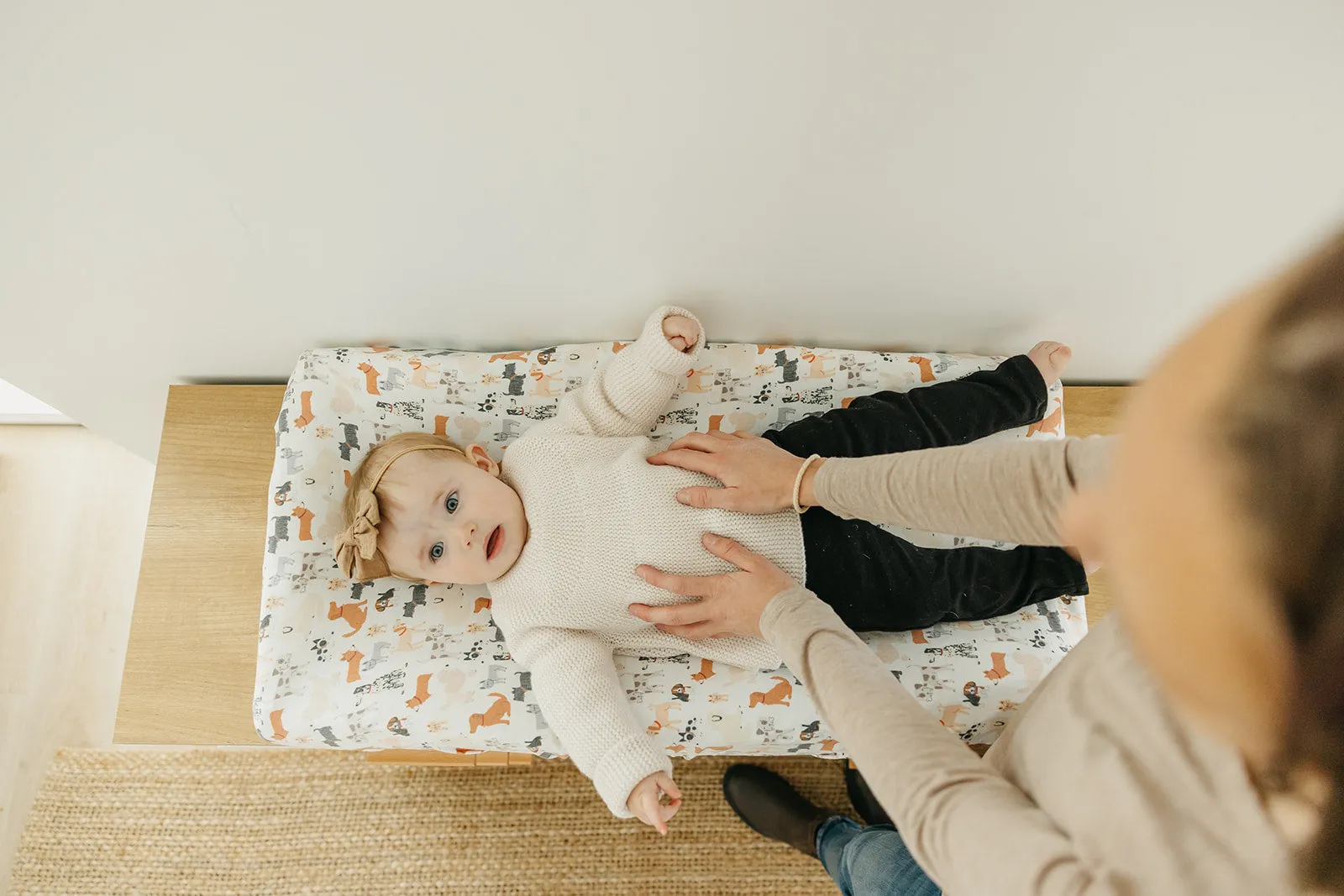 Premium Knit Diaper Changing Pad Cover - Rufus