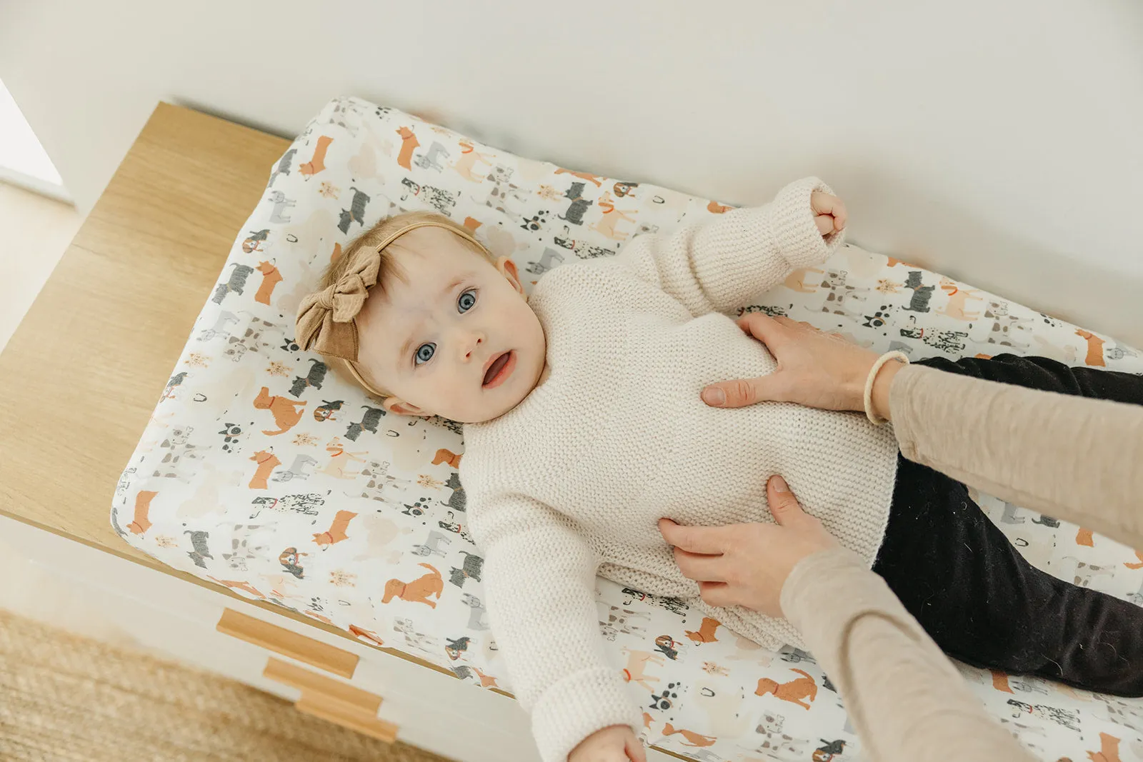 Premium Knit Diaper Changing Pad Cover - Rufus