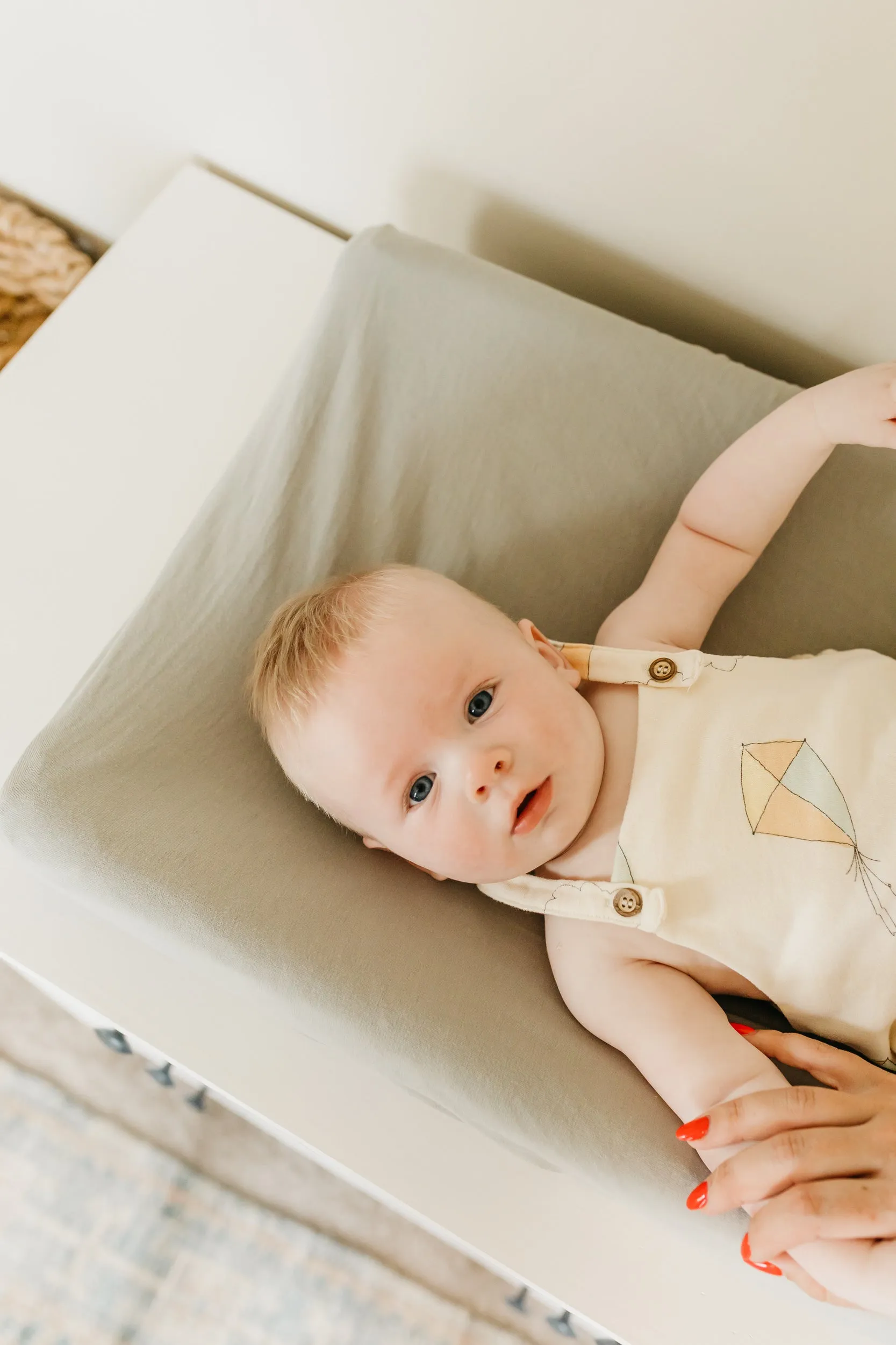 Premium Knit Diaper Changing Pad Cover - Stone