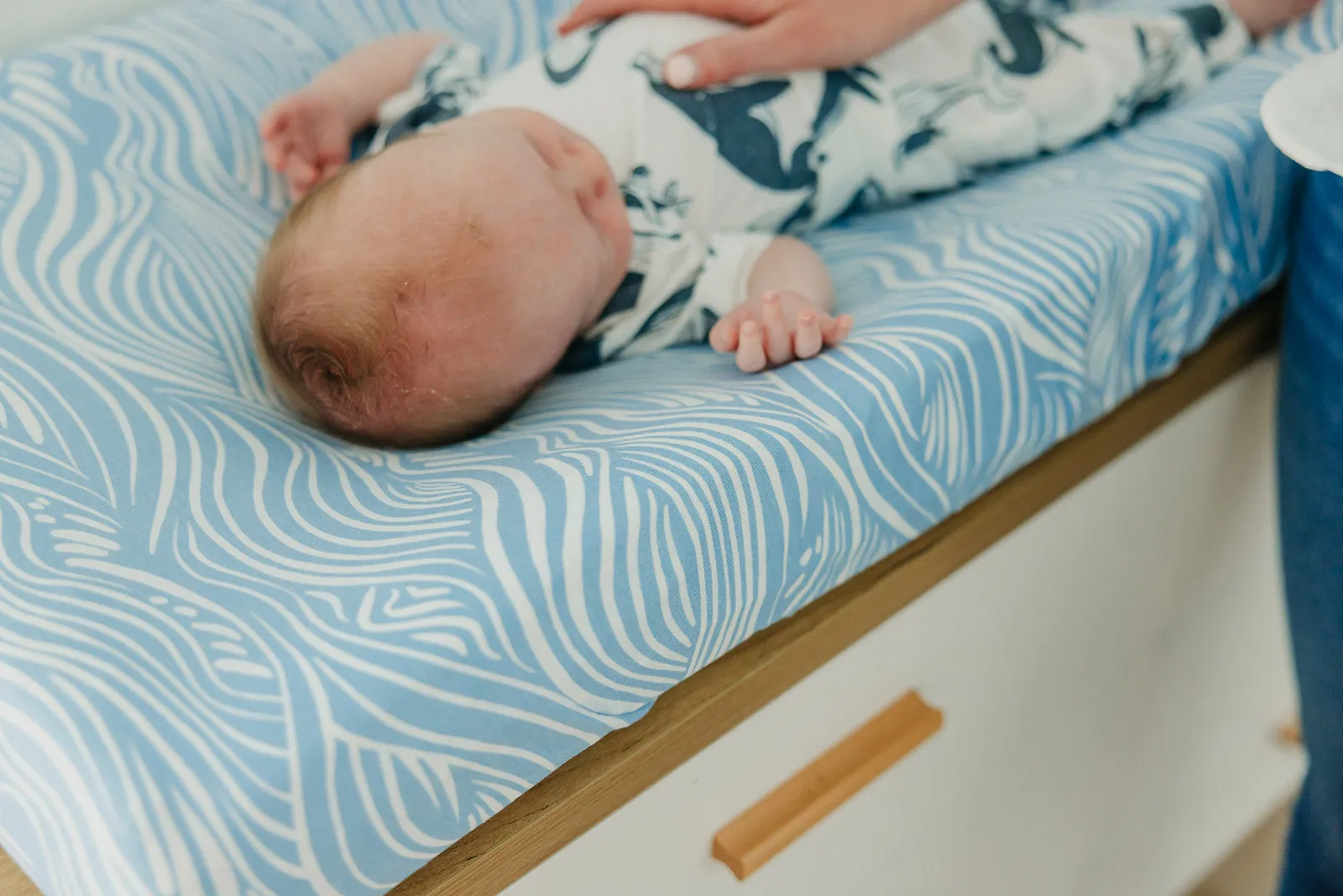 Premium Knit Diaper Changing Pad Cover - Surf
