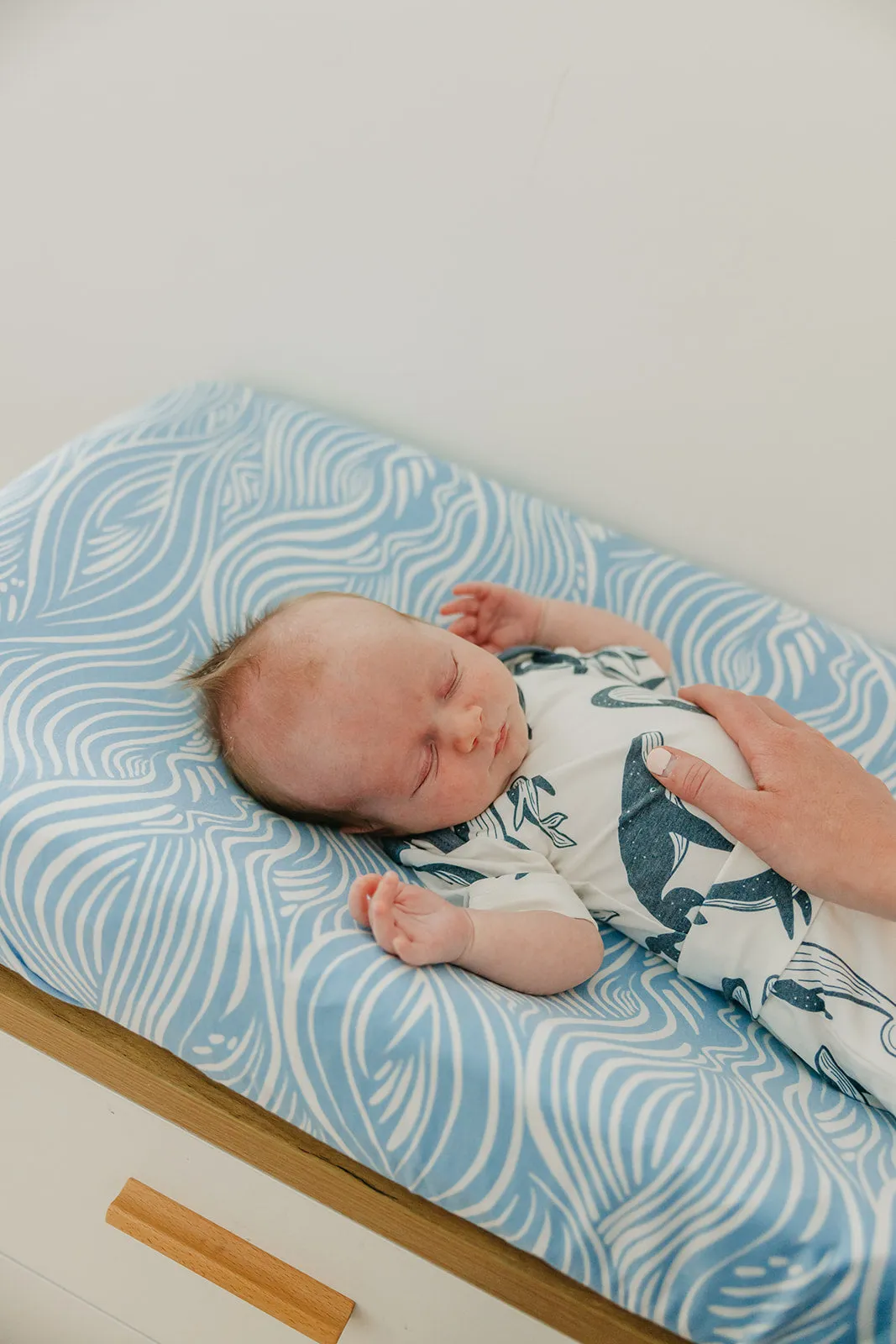 Premium Knit Diaper Changing Pad Cover - Surf
