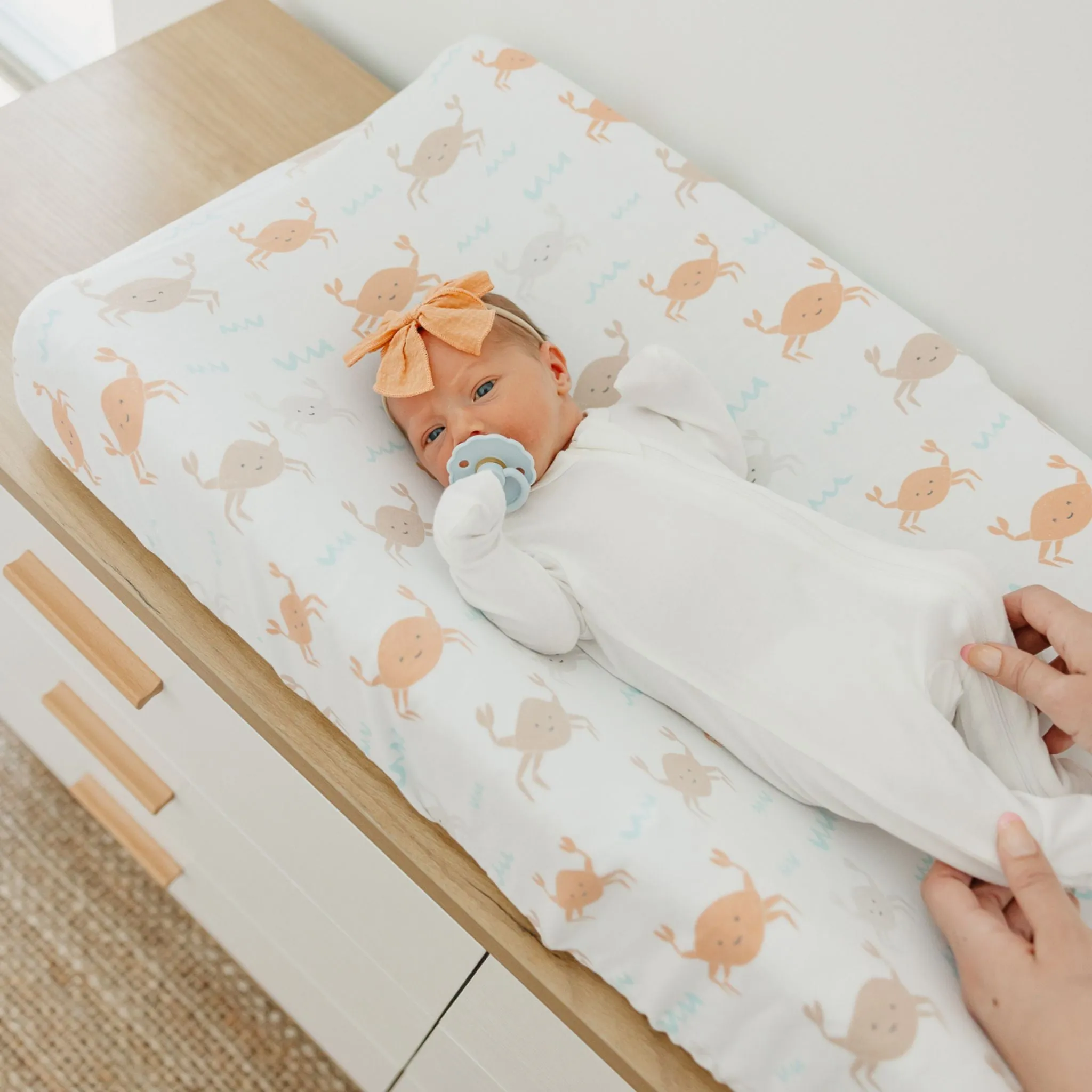 Premium Knit Diaper Changing Pad Cover - Tide
