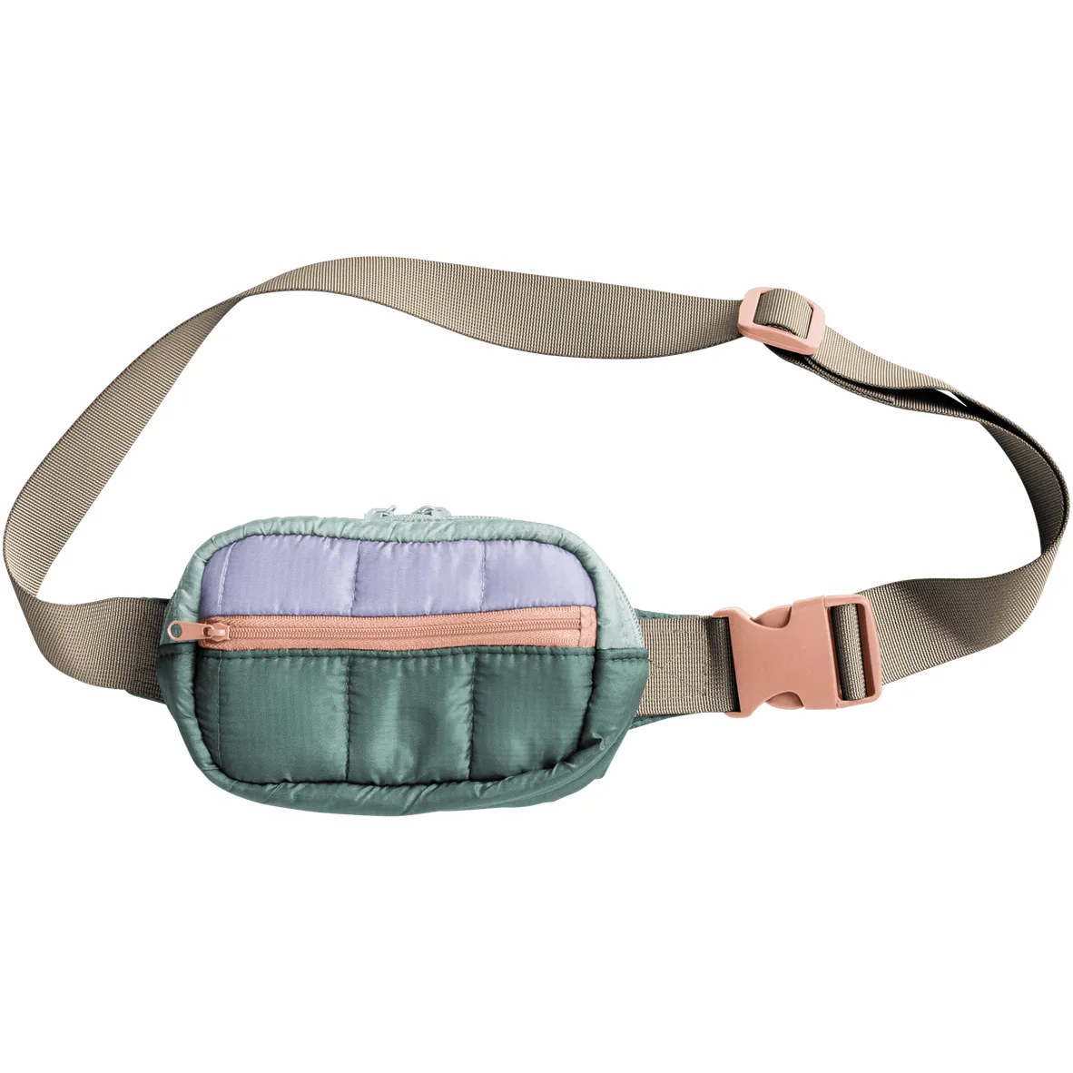Puffy Small Hip Bag Sage Color Block