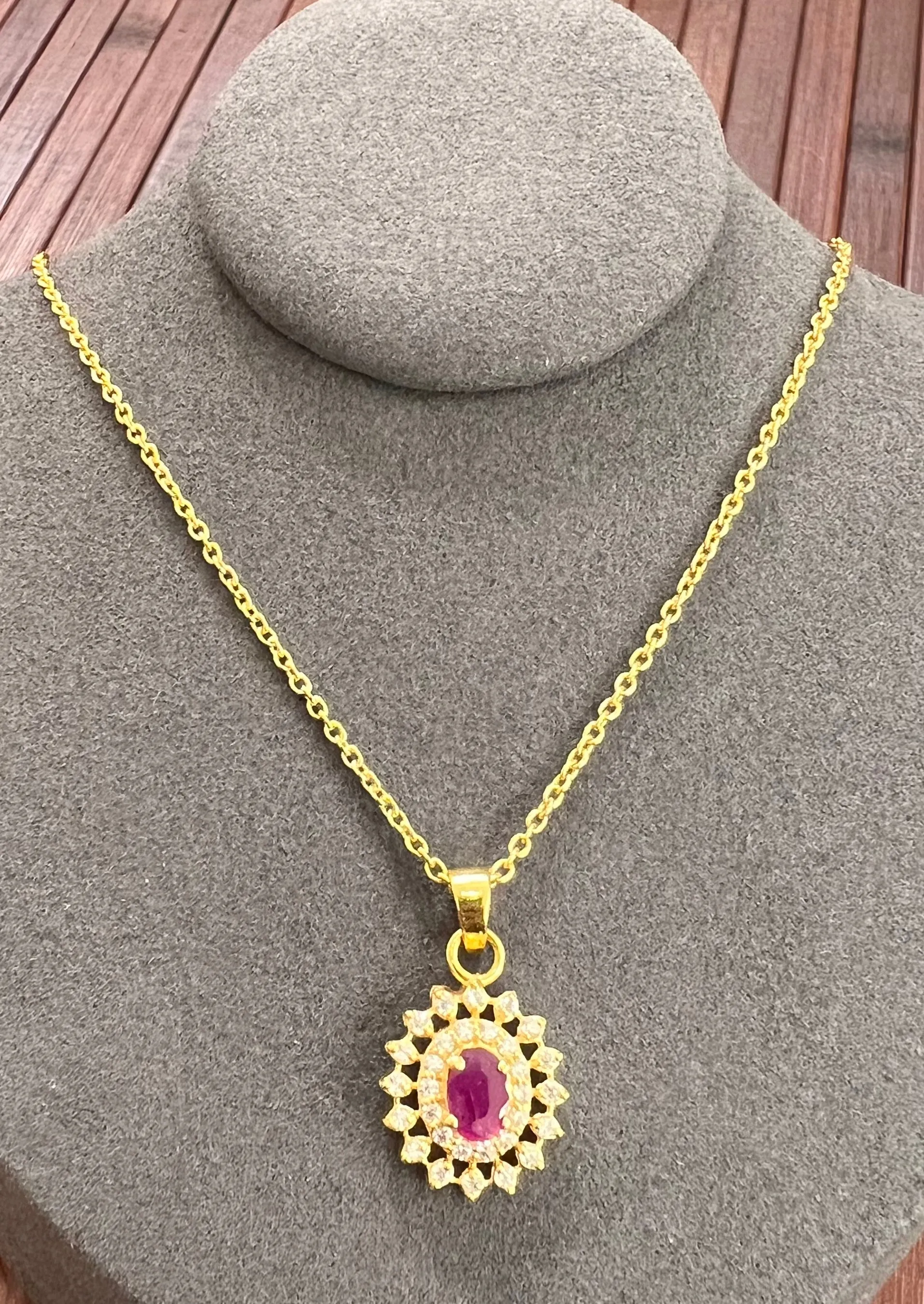 Pure 925 Silver CZ Pendant and Earrings