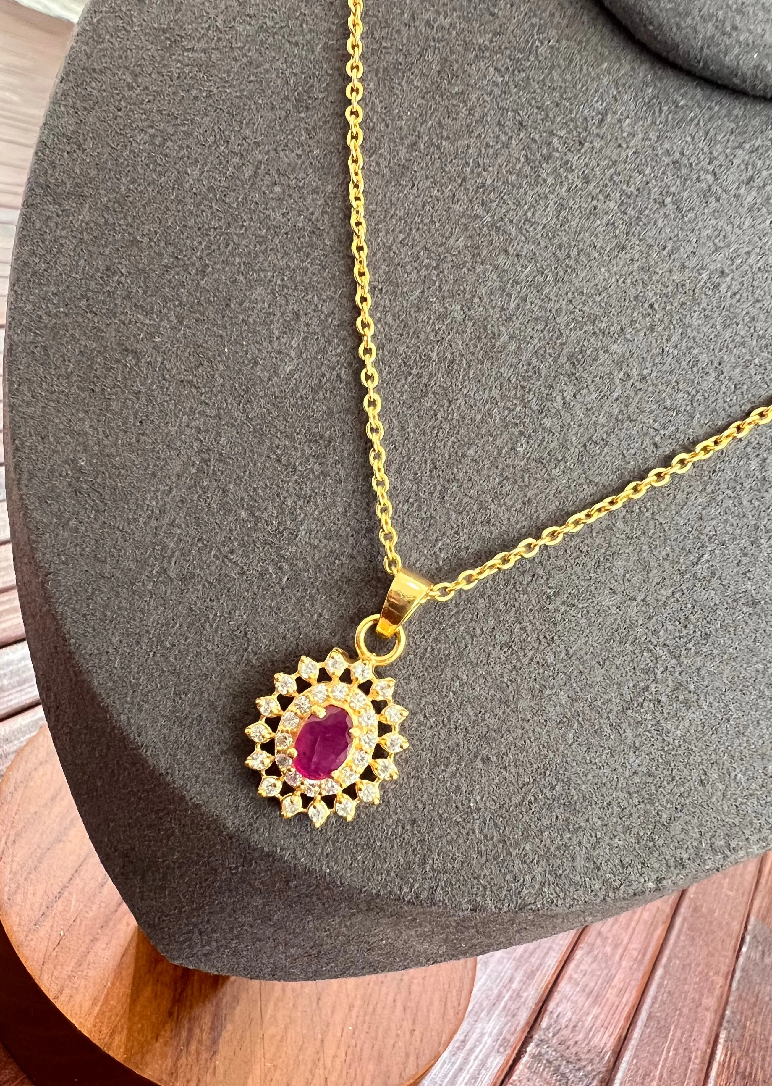Pure 925 Silver CZ Pendant and Earrings