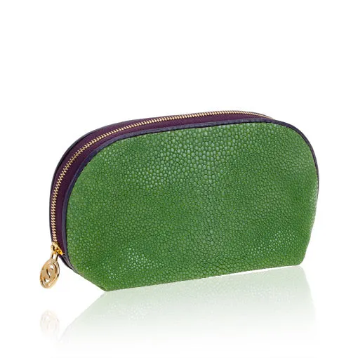 Purple Stingray Leather Cosmetic Case