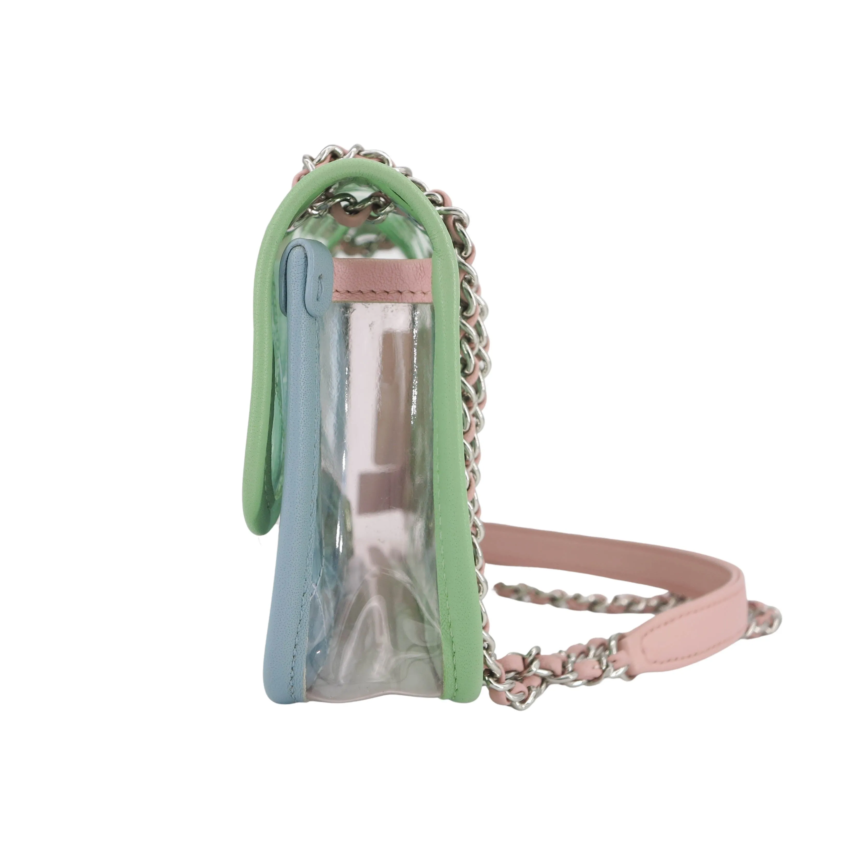 PVC Coco Splash Mini Flap Bag Green Pink Blue