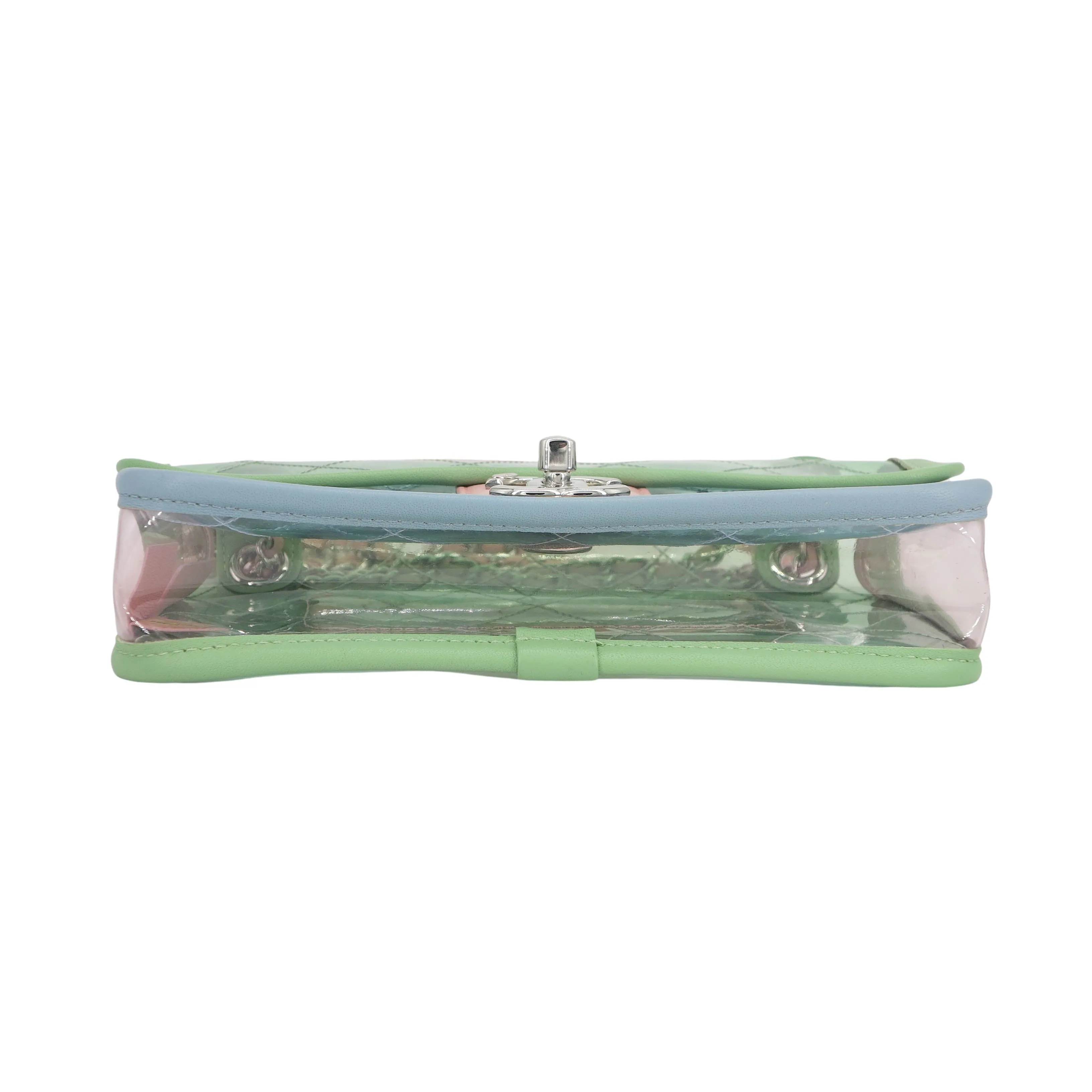 PVC Coco Splash Mini Flap Bag Green Pink Blue