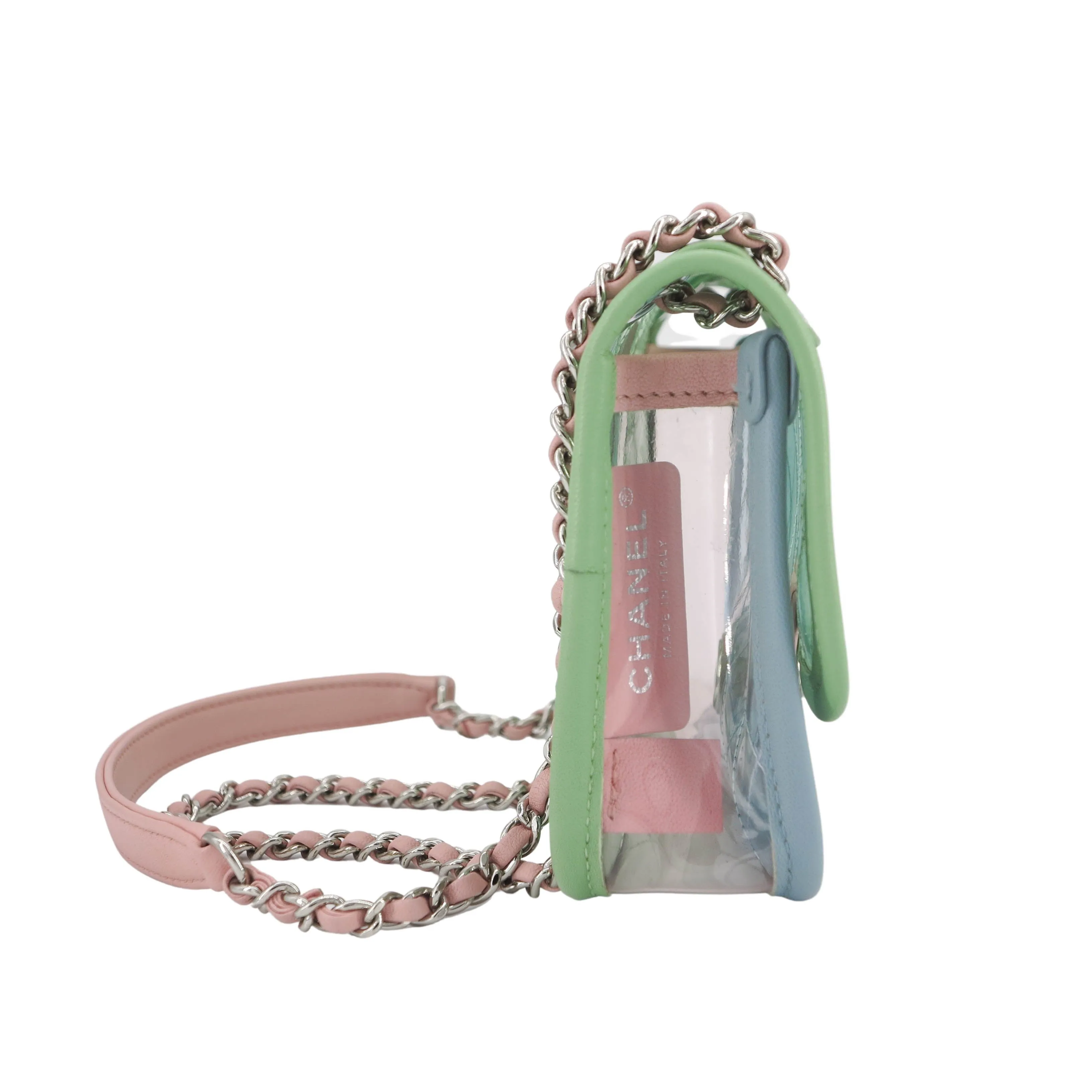 PVC Coco Splash Mini Flap Bag Green Pink Blue