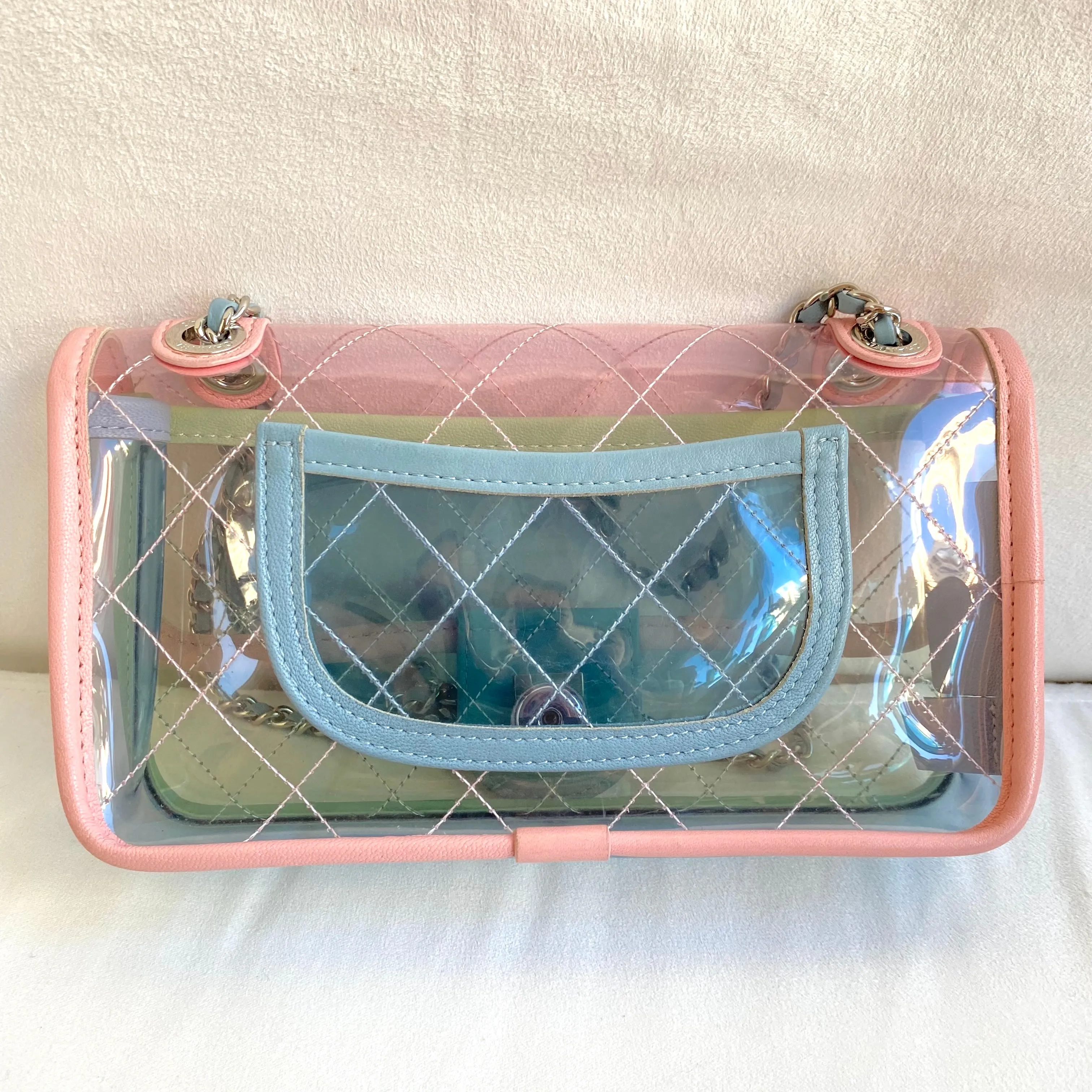 PVC Coco Splash Mini Flap Bag Pink Blue Green