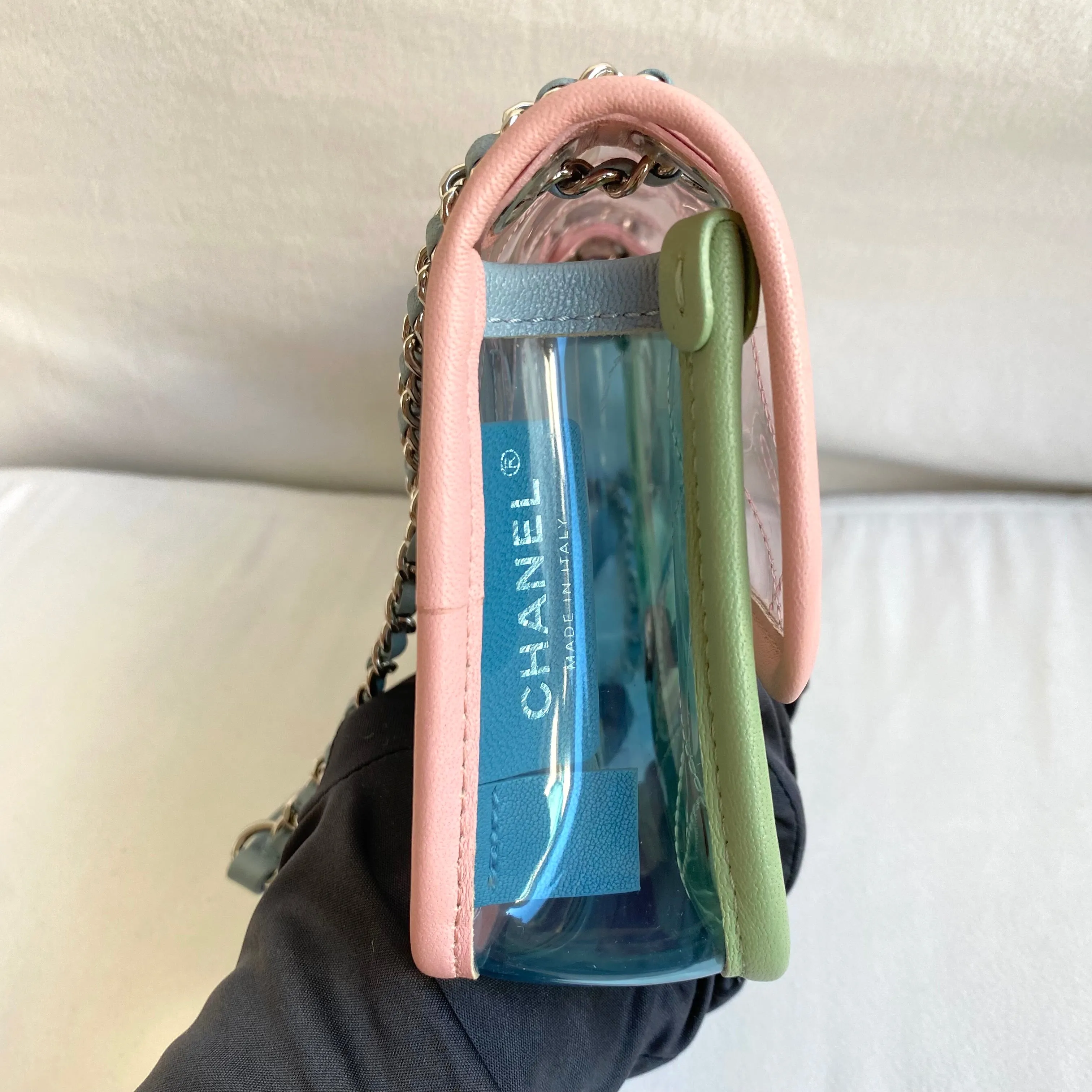 PVC Coco Splash Mini Flap Bag Pink Blue Green