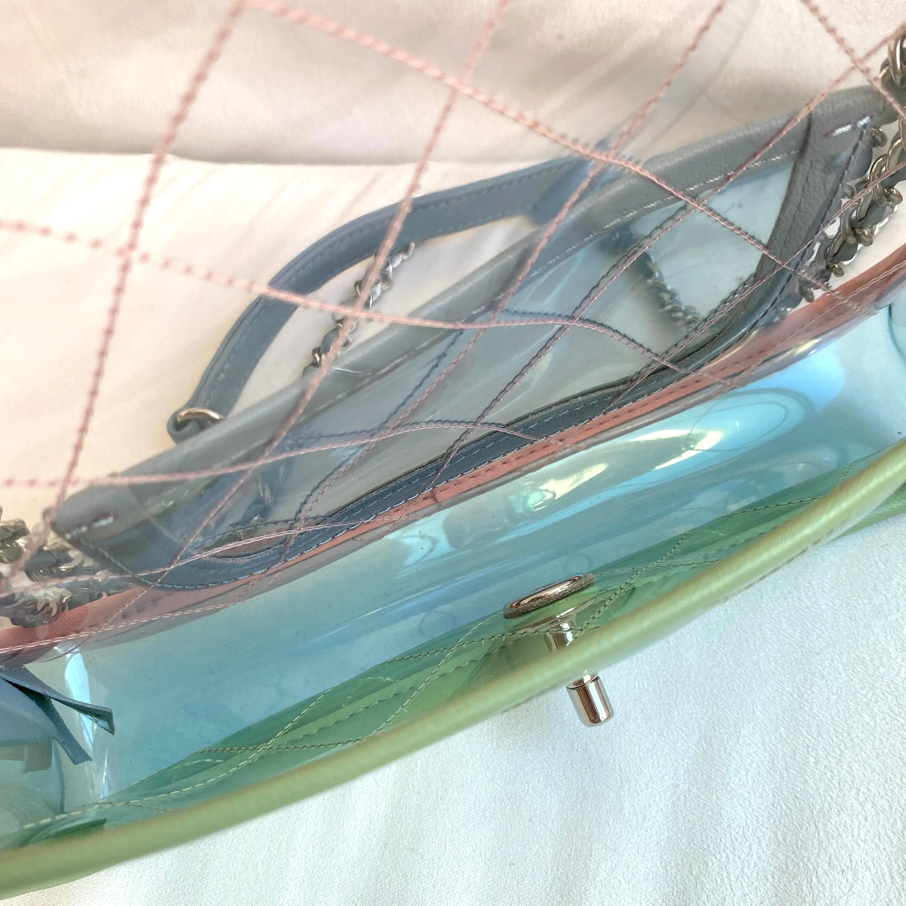 PVC Coco Splash Mini Flap Bag Pink Blue Green
