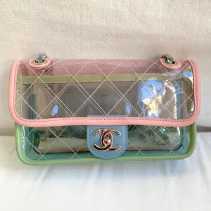 PVC Coco Splash Mini Flap Bag Pink Blue Green