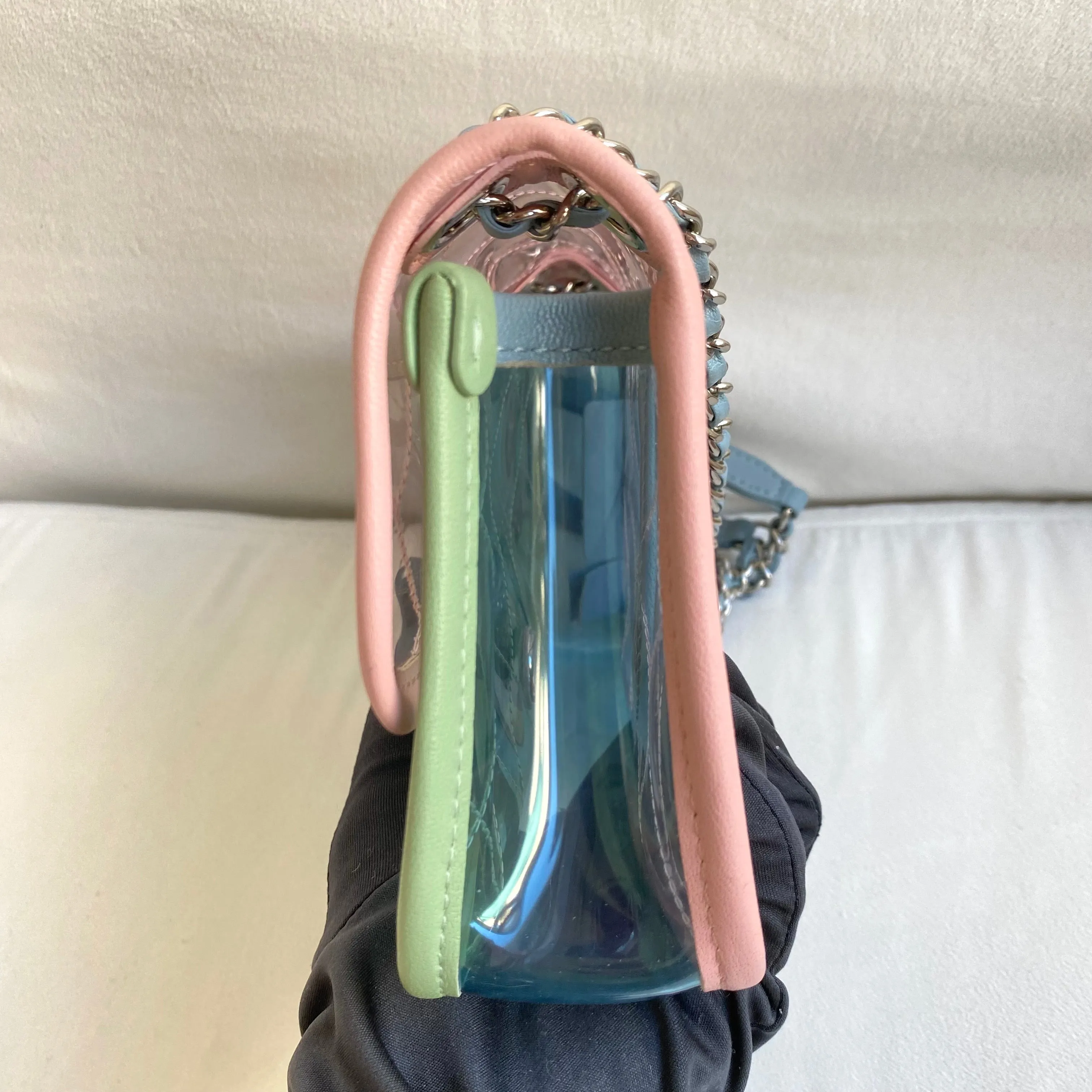 PVC Coco Splash Mini Flap Bag Pink Blue Green