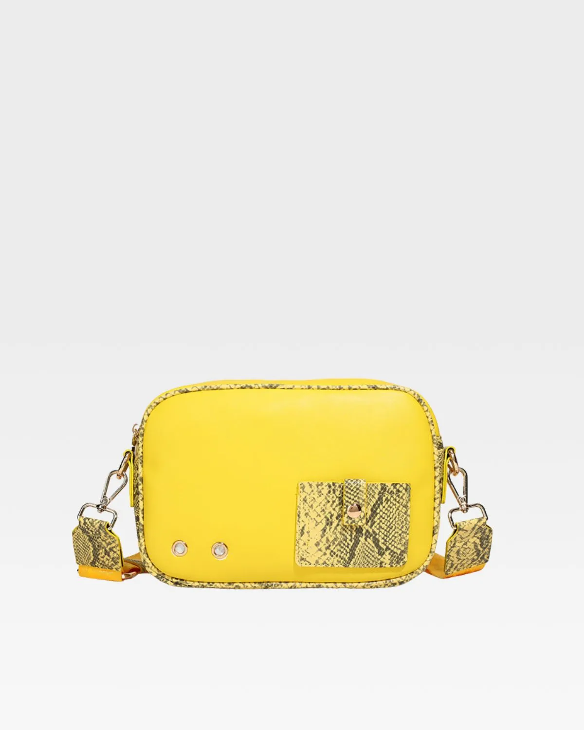 PY Crossbody Messenger Bag in Yellow