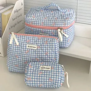 Quilted Bows Cosmetic Bag