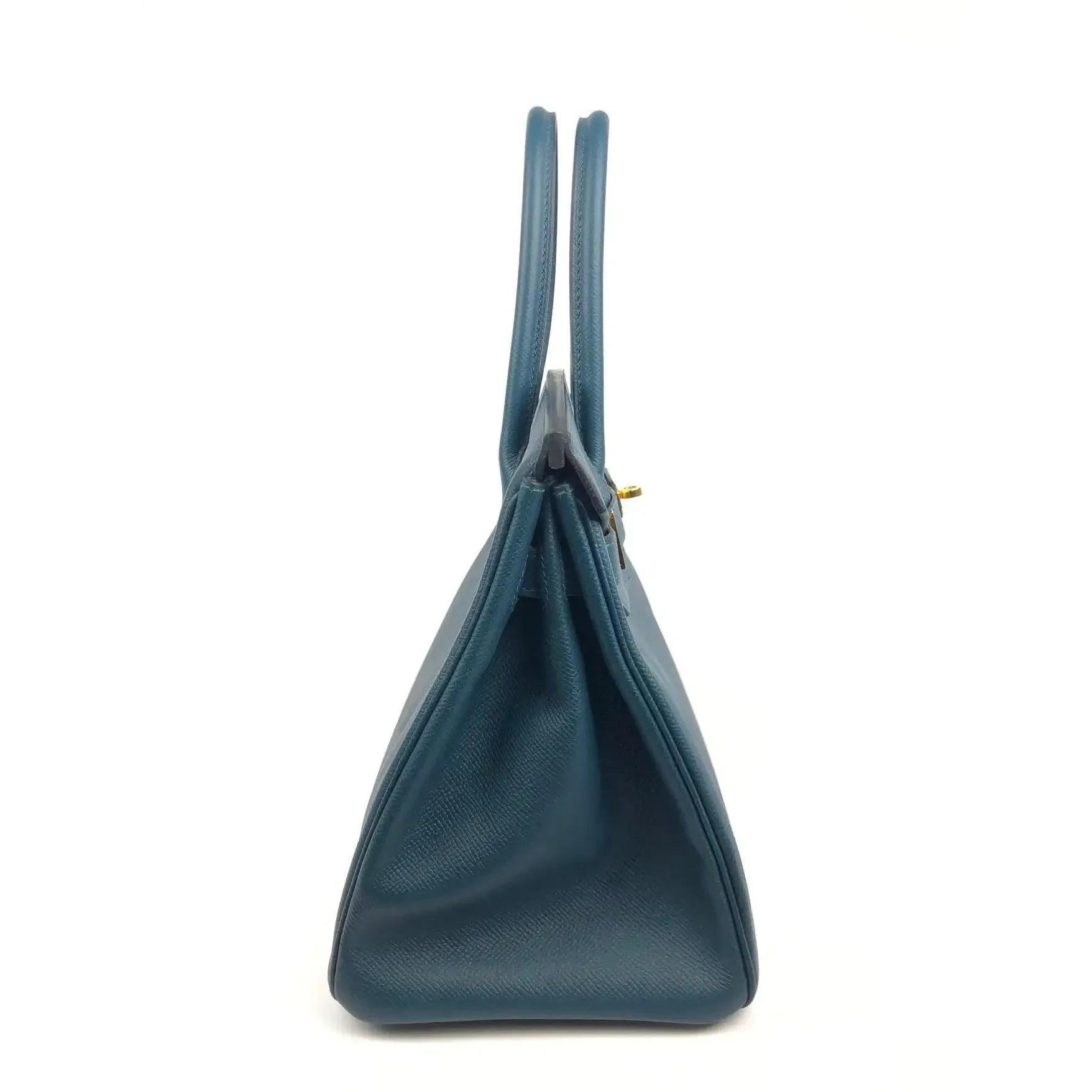 Rare HERMES Birkin 30 Colvert Blue Epsom Bag