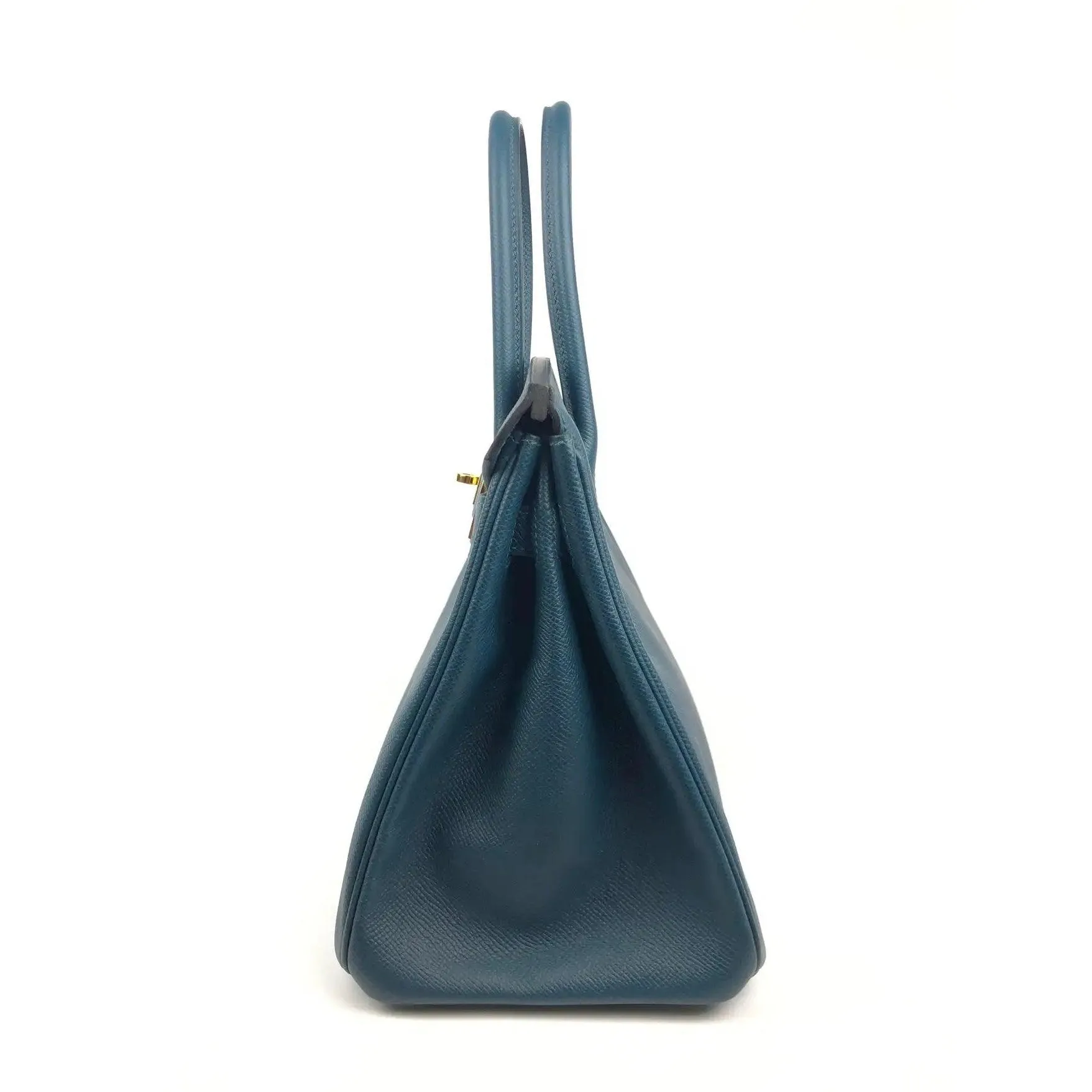 Rare HERMES Birkin 30 Colvert Blue Epsom Bag