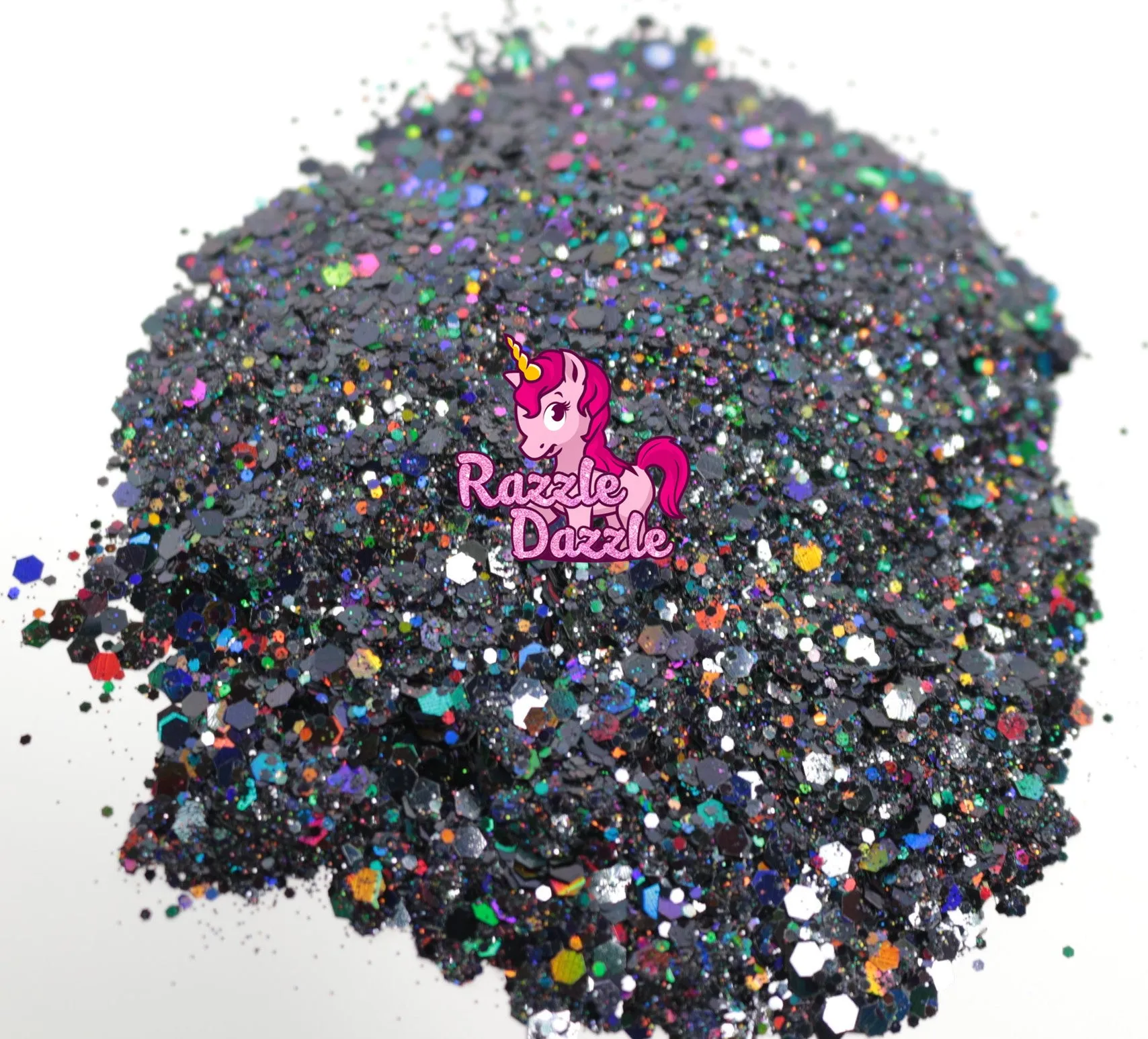 Razzle Dazzle Men in Black Glitter, Glitter for Slime Art, Crafts, Scrapbook and Jewelry Making | Extra Fine Multi-Purpose Glitter Powder for Body, Face, Nail, Festival Party Decoration and Weddings Cards Flowers