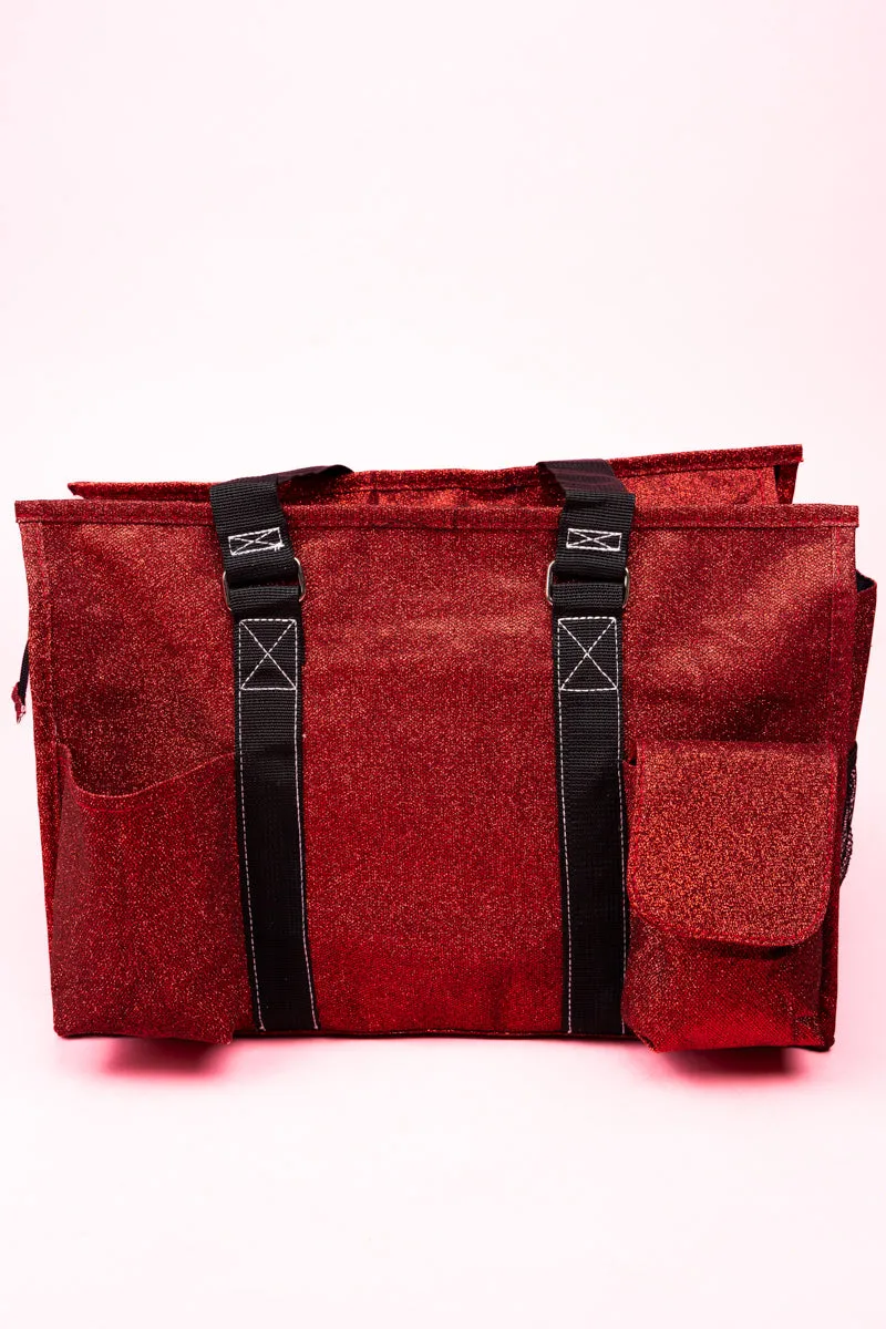 Red Glitz & Glam Get Organized Tote