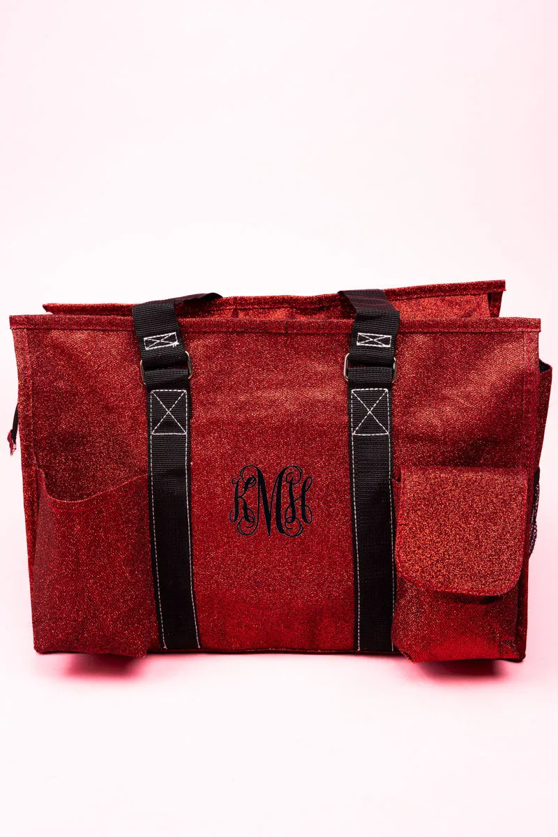 Red Glitz & Glam Get Organized Tote