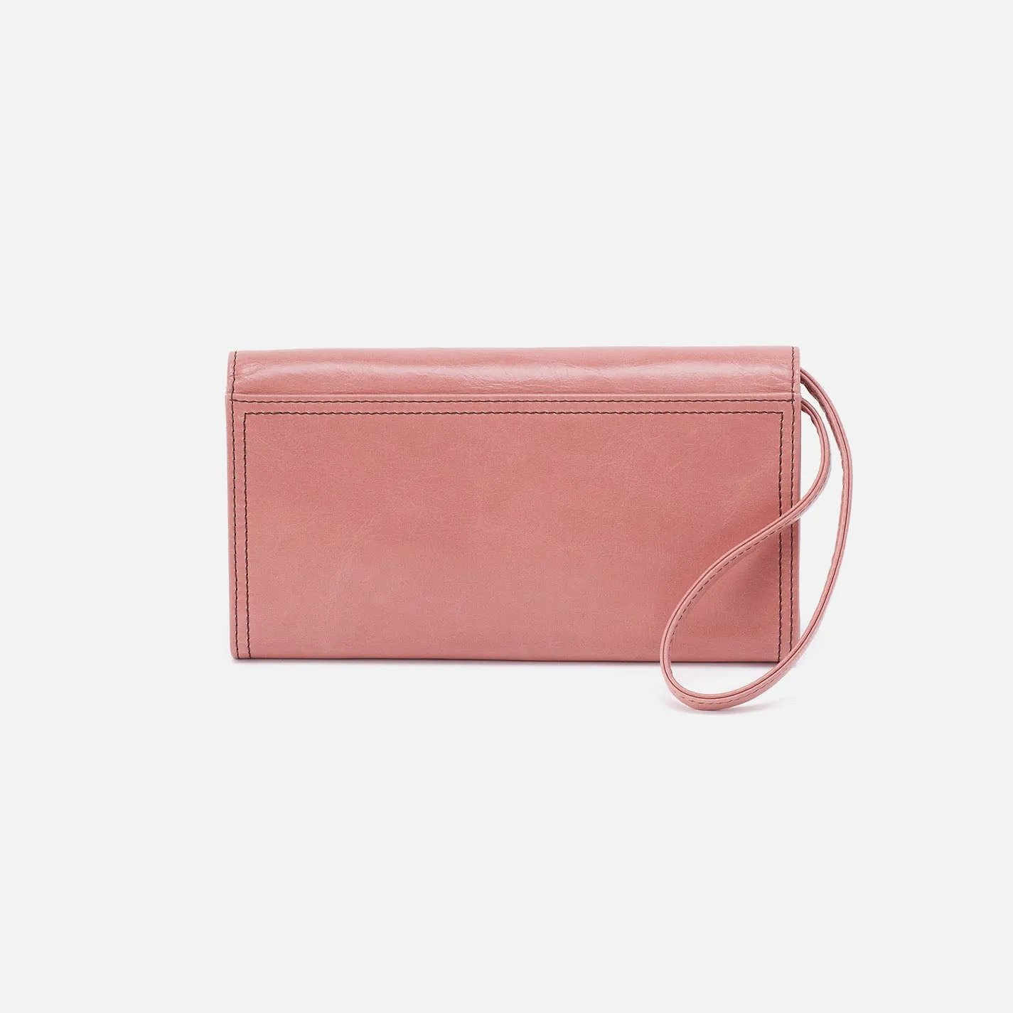 Romy Wallet Crossbody In Polished Leather - Rose