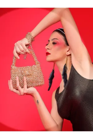 Rose Gold Crystals Shoulder Bag An Ideal Ladies Purse
