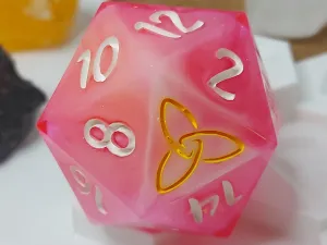 Rosy Maple Oversized d20
