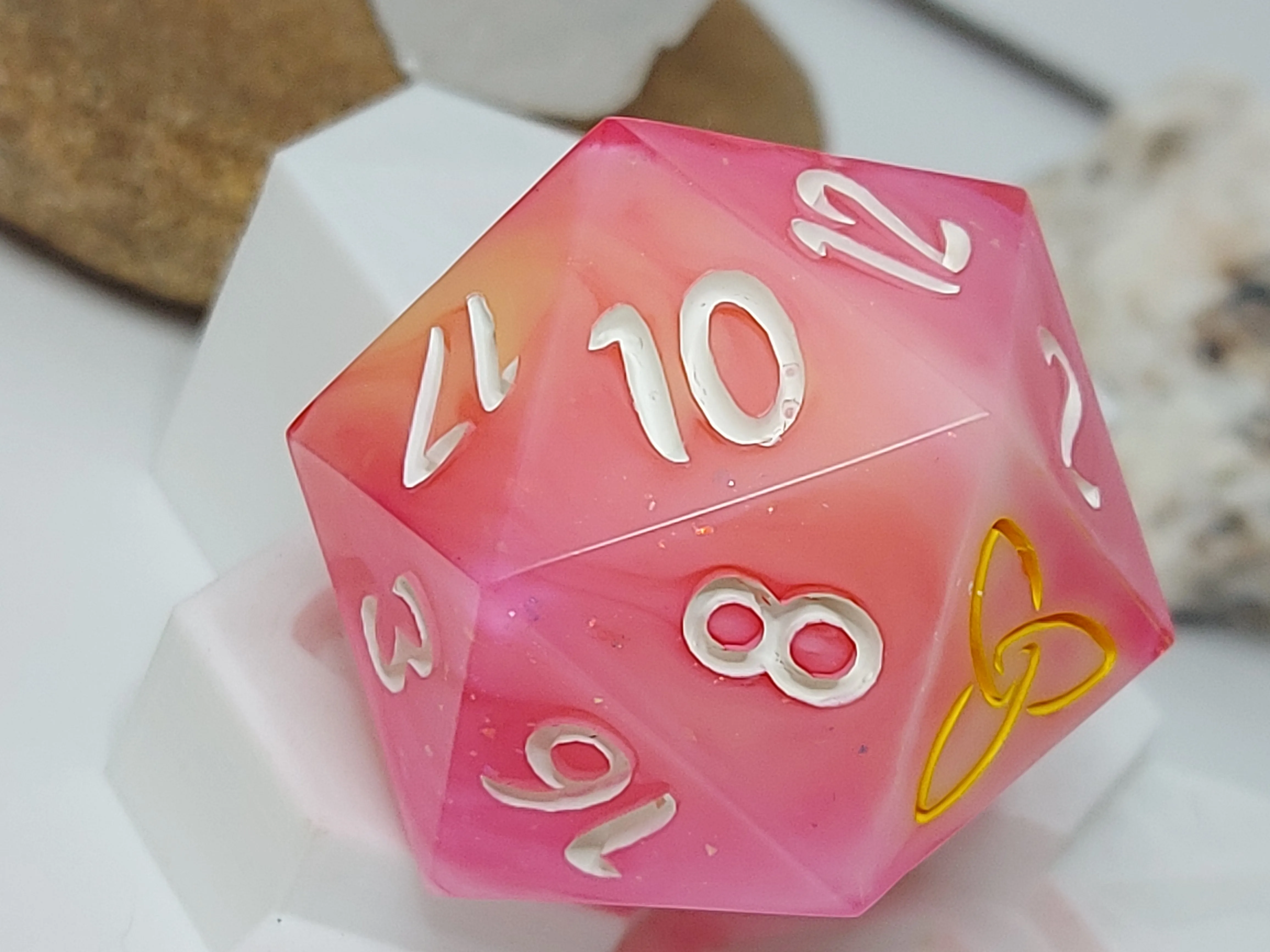 Rosy Maple Oversized d20