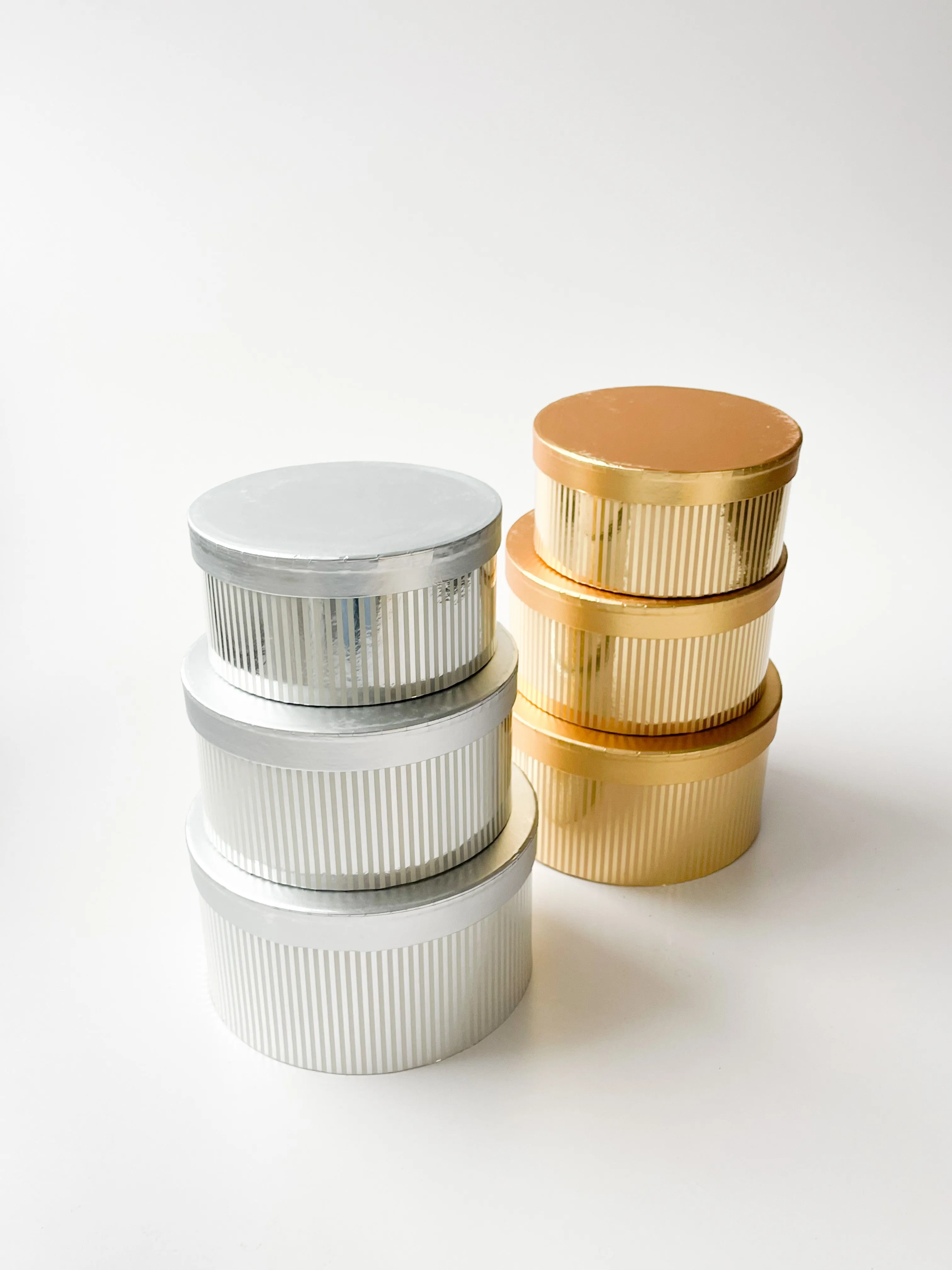 Round Planter Flower Box With Vertical Lines