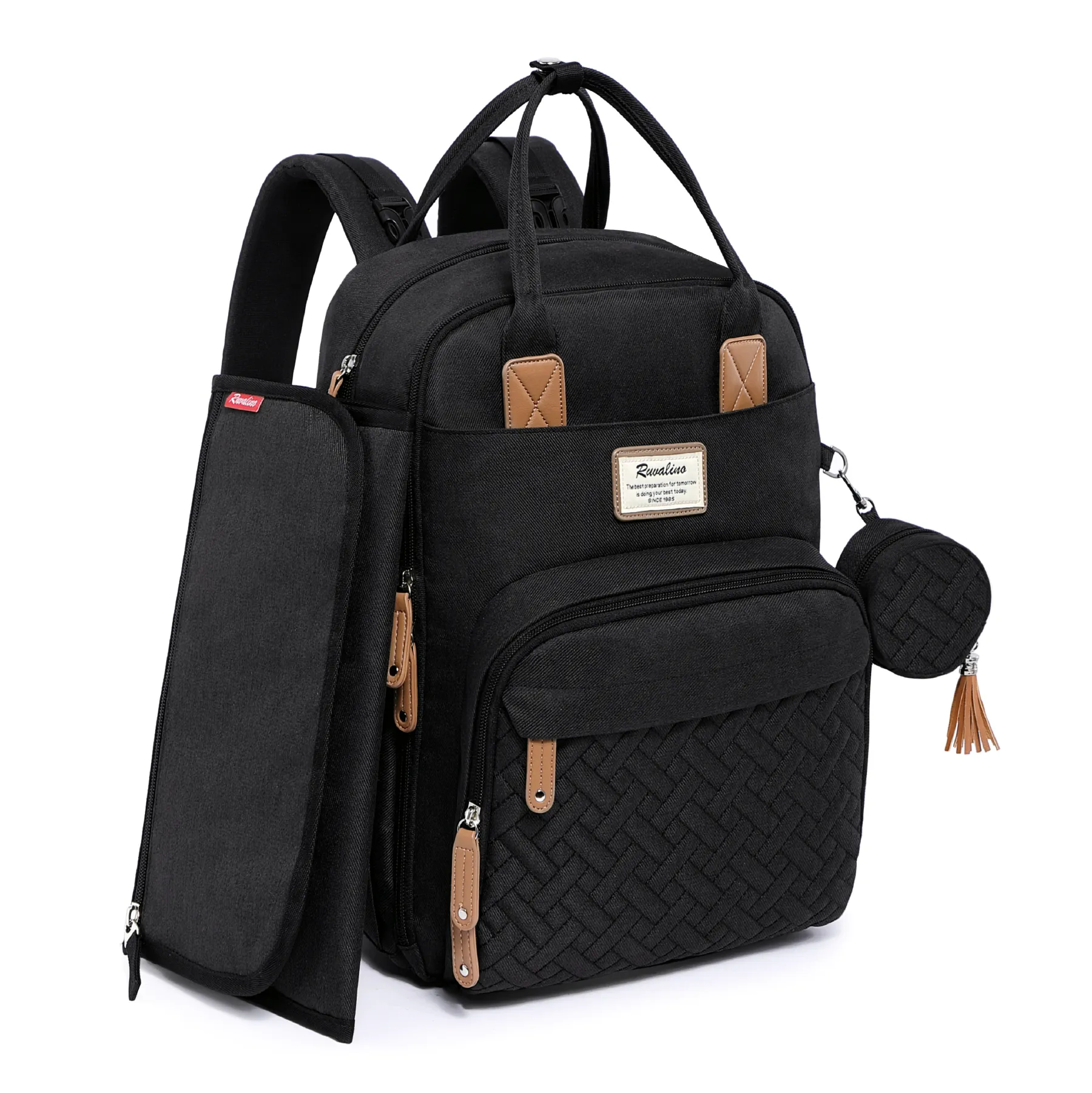 Ruvalino Neutral All-in-One Baby Bags - Black