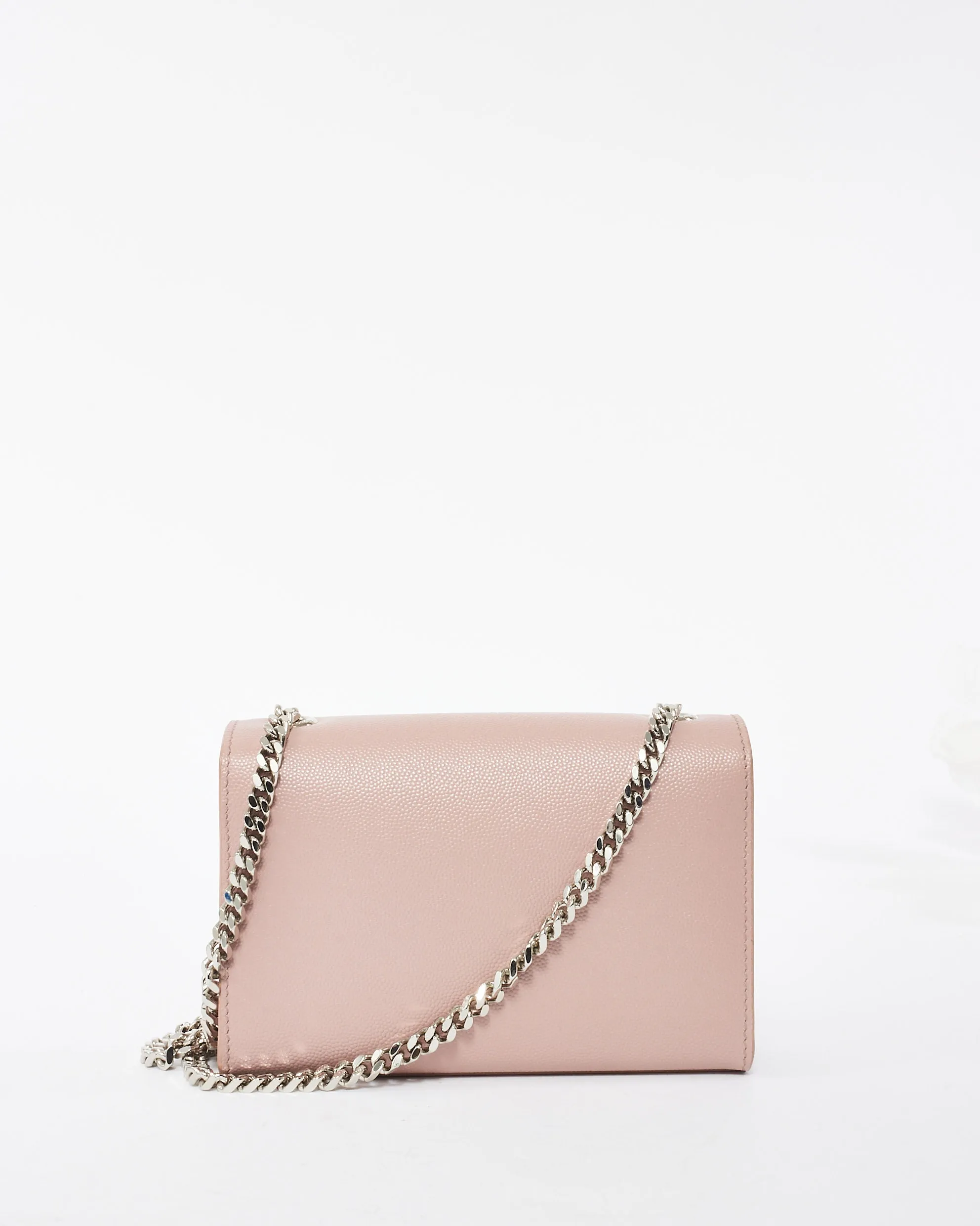 Saint Laurent Blush Pink Grain de Poudre Embossed Leather Small Kate Bag
