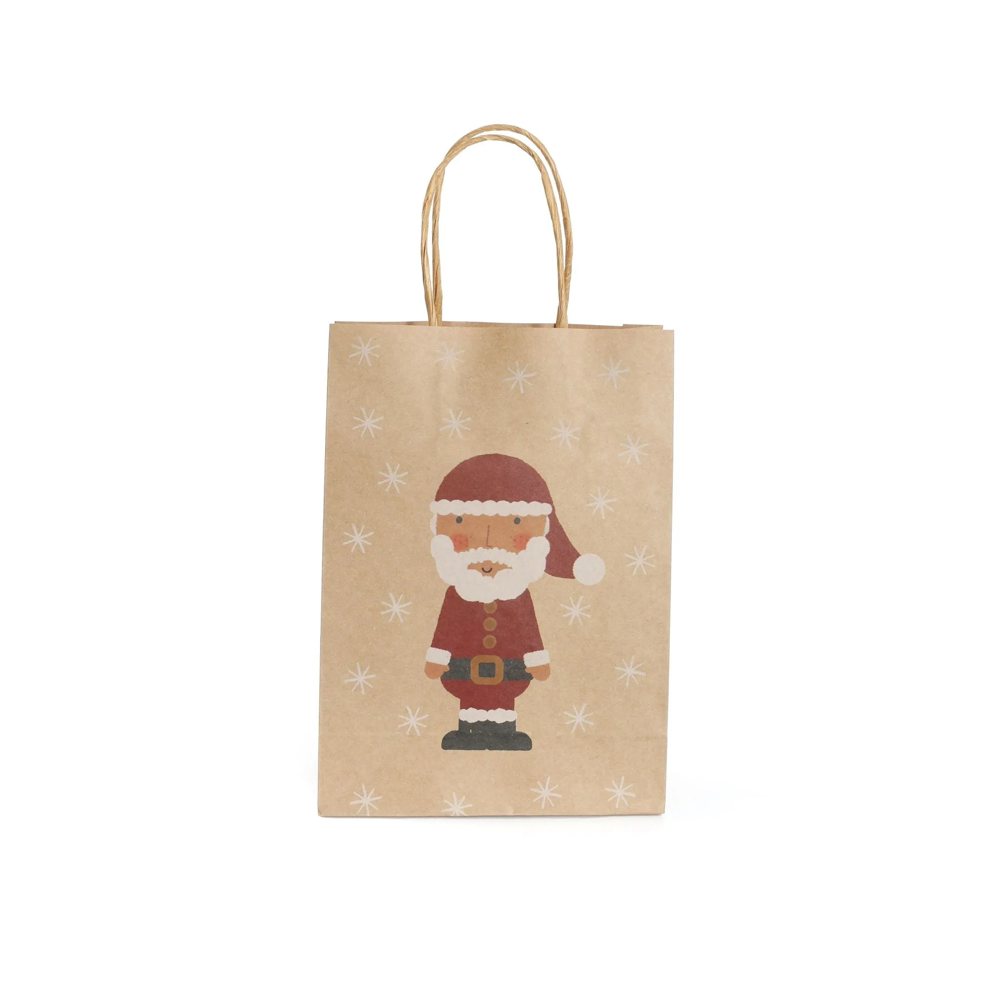 Santa and Nutcracker Paper Bag with Handles