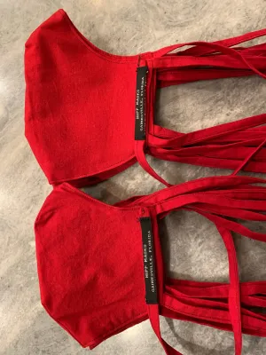 Santa Fe High School Raiders: Red Cotton with Cotton Ties