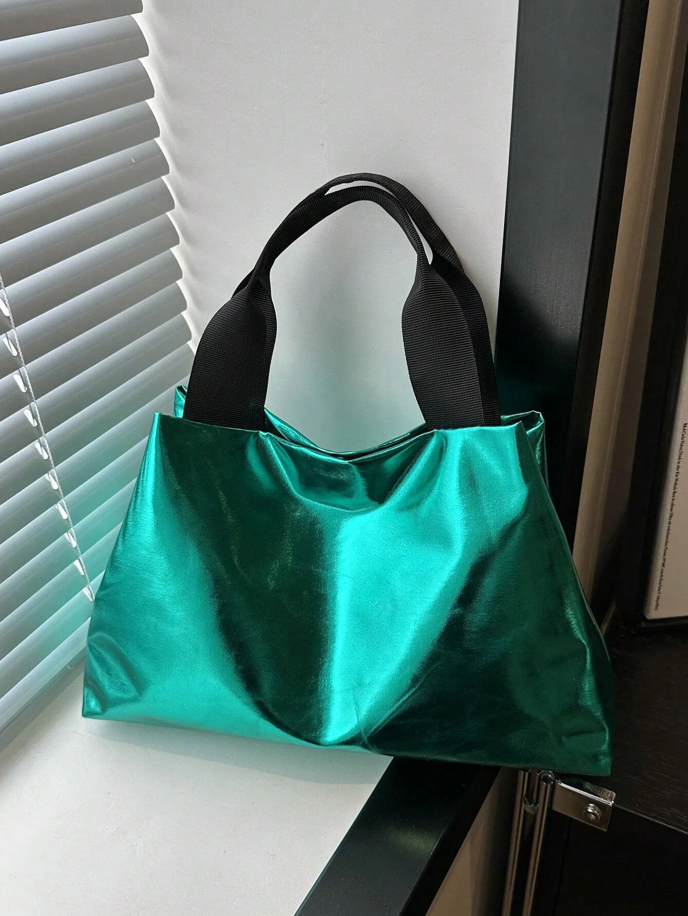 Shiny Laser Bag Candy Color Large Handbag Tote Bag For Women, College Students, Shopping And Commuting