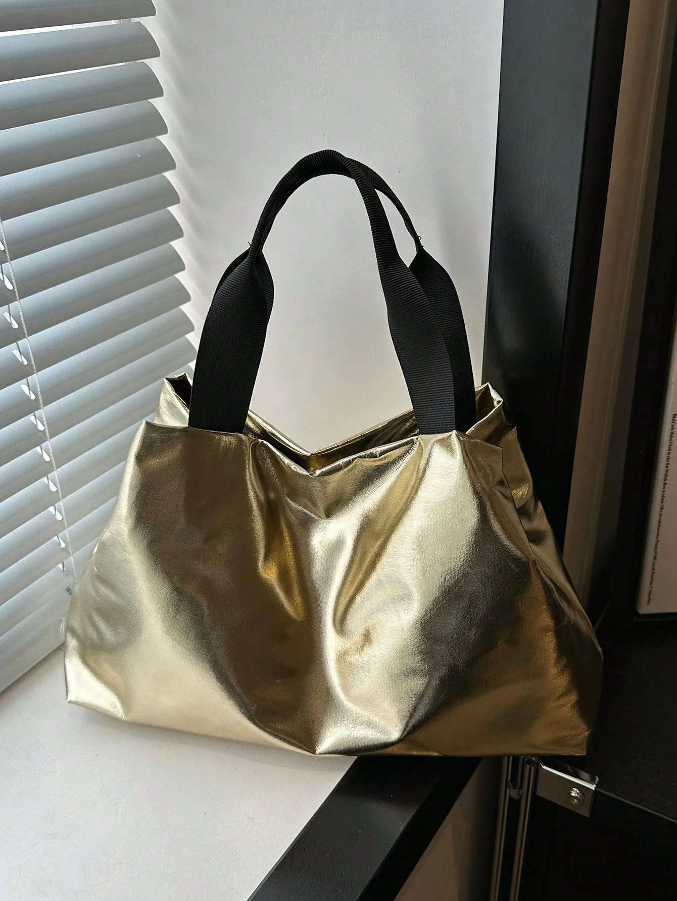 Shiny Laser Bag Candy Color Large Handbag Tote Bag For Women, College Students, Shopping And Commuting