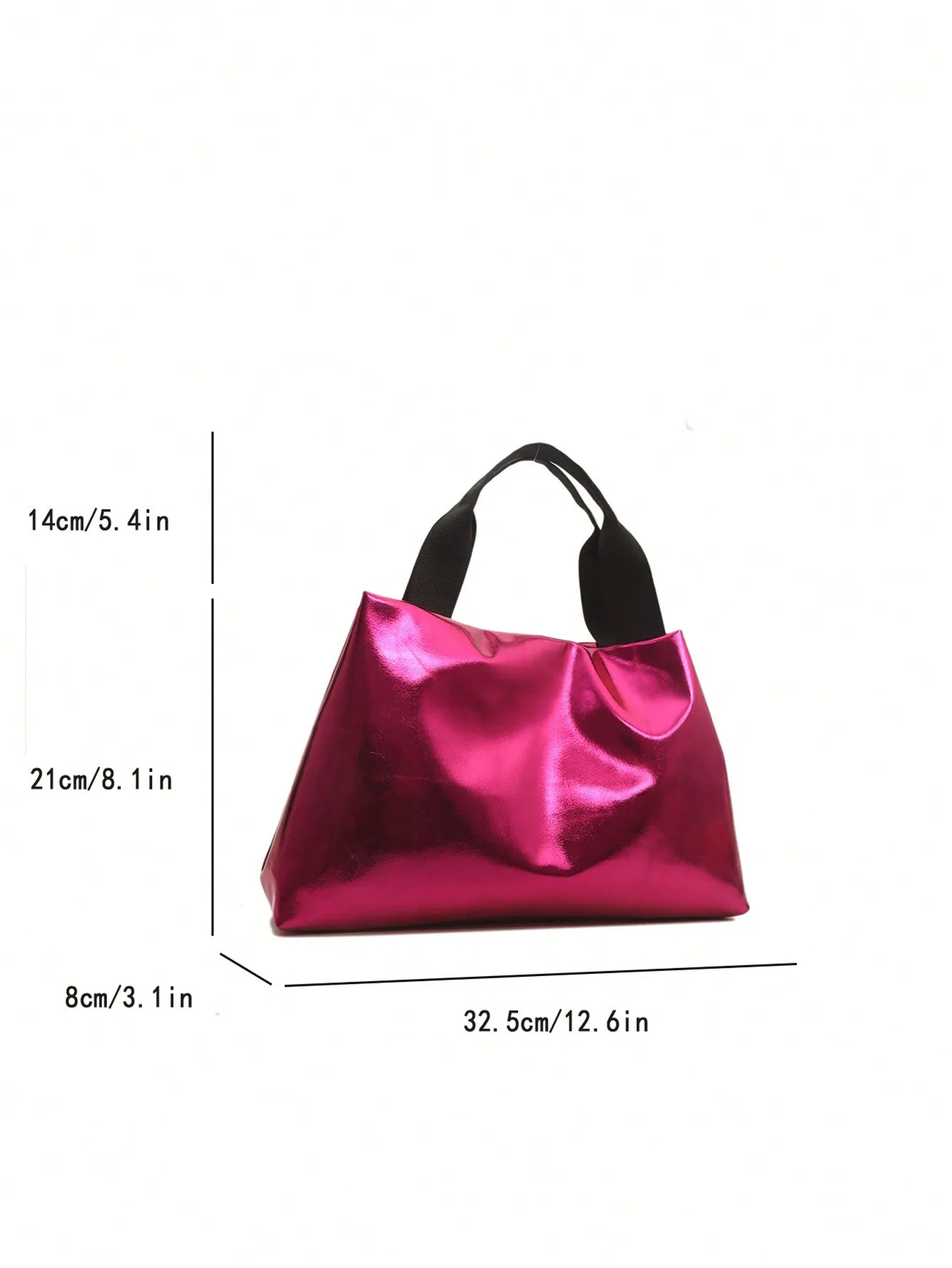 Shiny Laser Bag Candy Color Large Handbag Tote Bag For Women, College Students, Shopping And Commuting