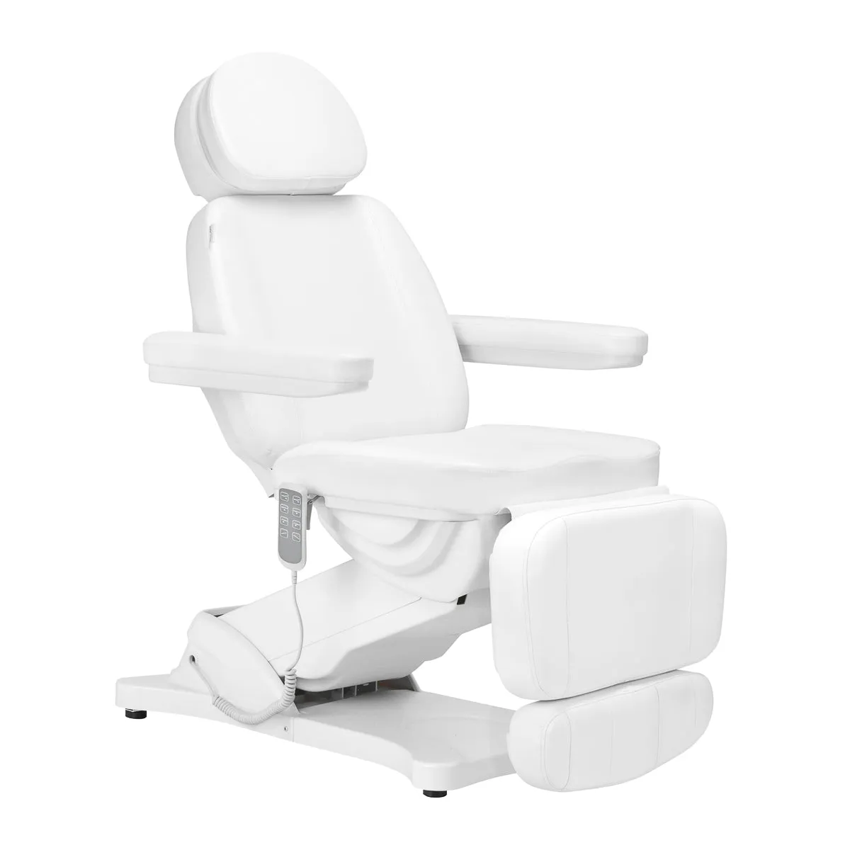 Sillon Electric Cosmetic Chair Classic 4 Motors with Cradle White