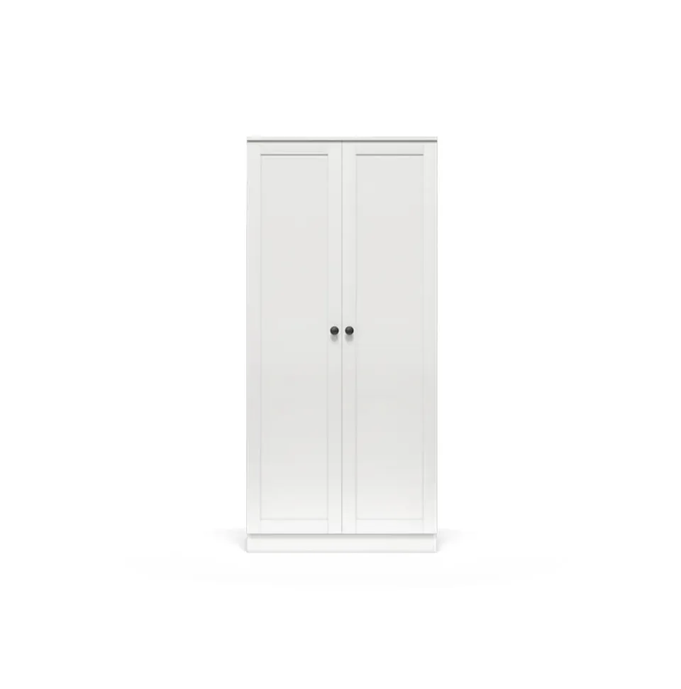 Silver Cross Bromley 3 Piece Nursery Furniture Set with Convertible Cot to Toddler Bed, Dresser & Wardrobe - White
