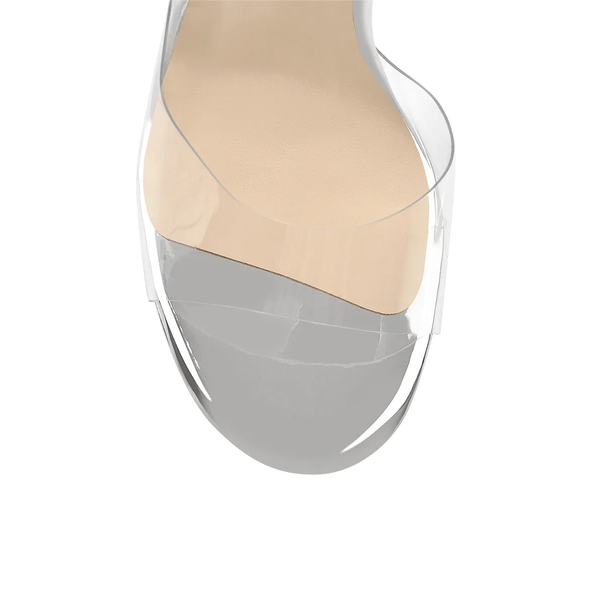 Silver Platform High Heel Sandals