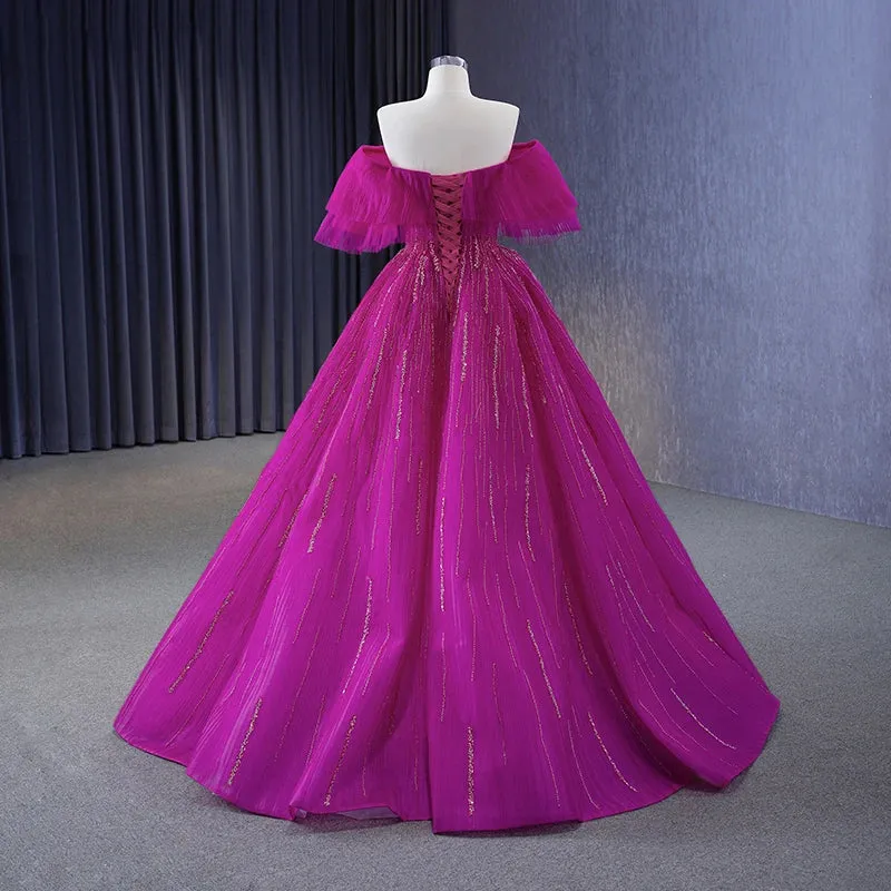 Simple Floor Length Evening Dresses Short Sleeves Pleat Long Prom Dresses