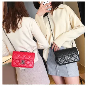 Slouchy Women's Chain Female Embroidered Line Crossbody Bags